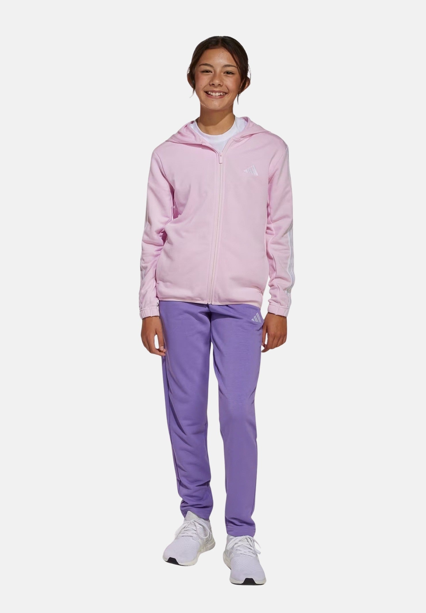 ADIDAS PERFORMANCE Tuta Essentials rosa e lilla da bambina JN6482 . ADIDAS PERFORMANCE