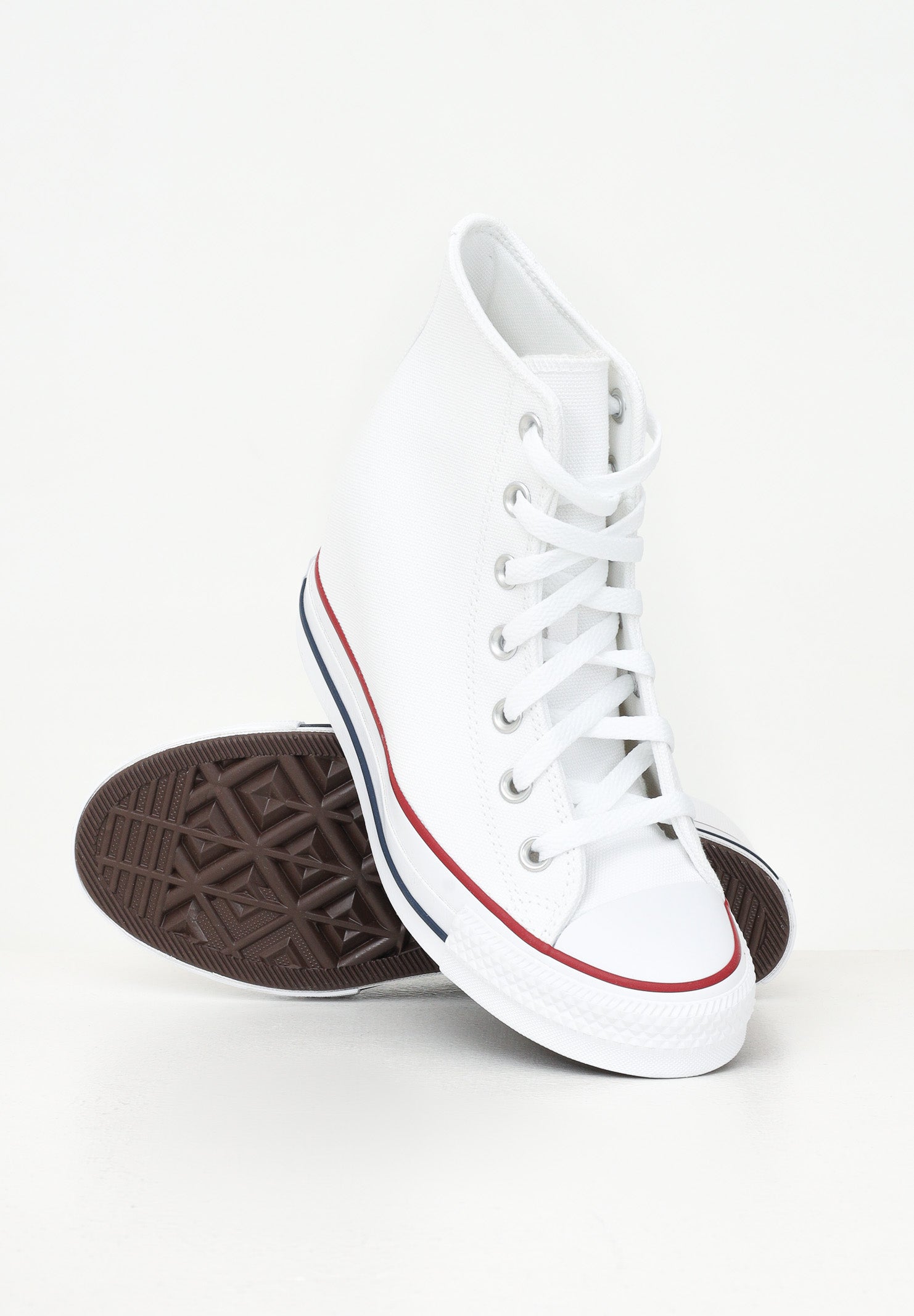 CONVERSE Sneakers Chuck Taylor All Star Wedge Platform bianche da donna A11908C . CONVERSE