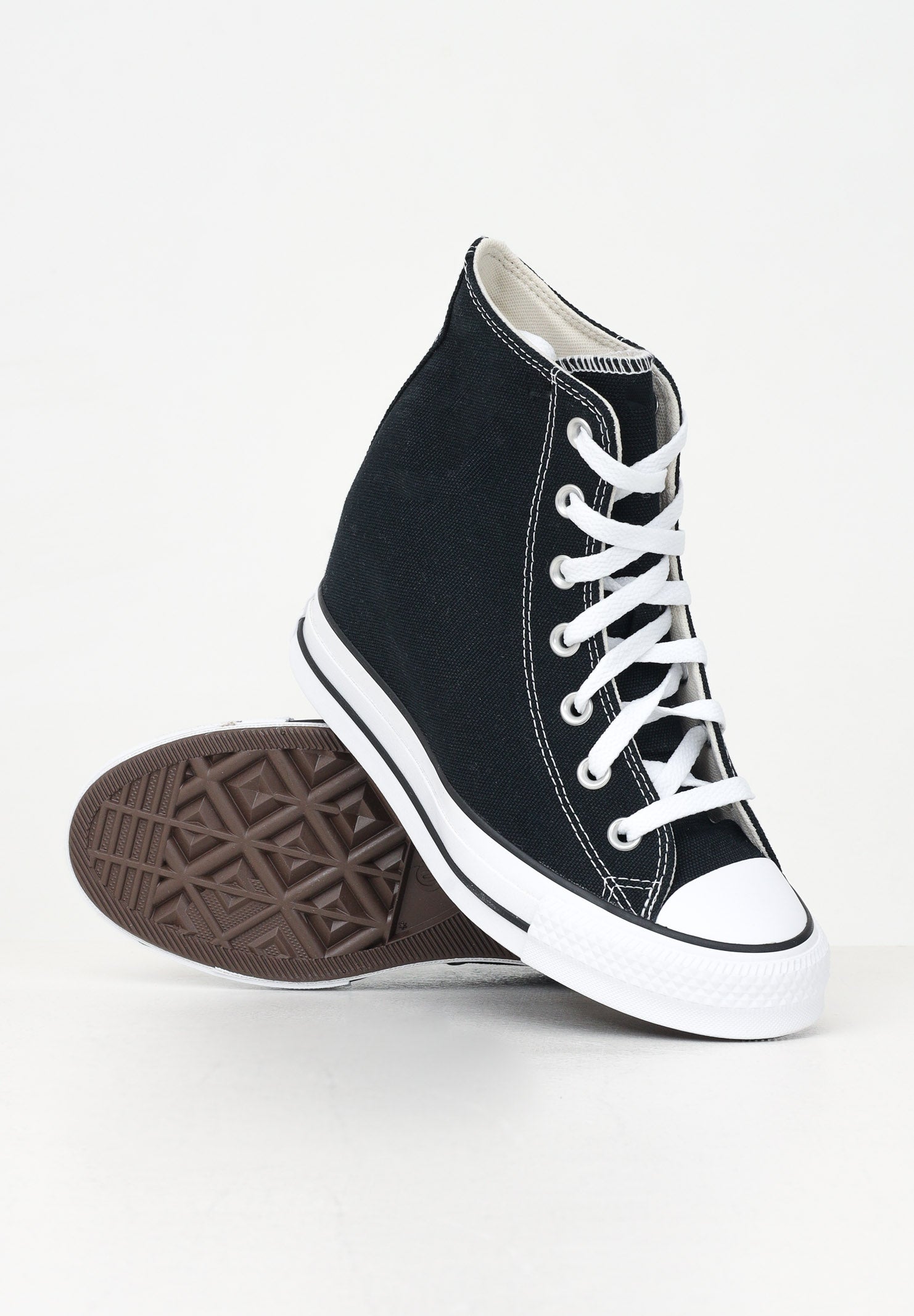 CONVERSE Sneakers Chuck Taylor All Star Wedge Platform nere da donna A11909C . CONVERSE