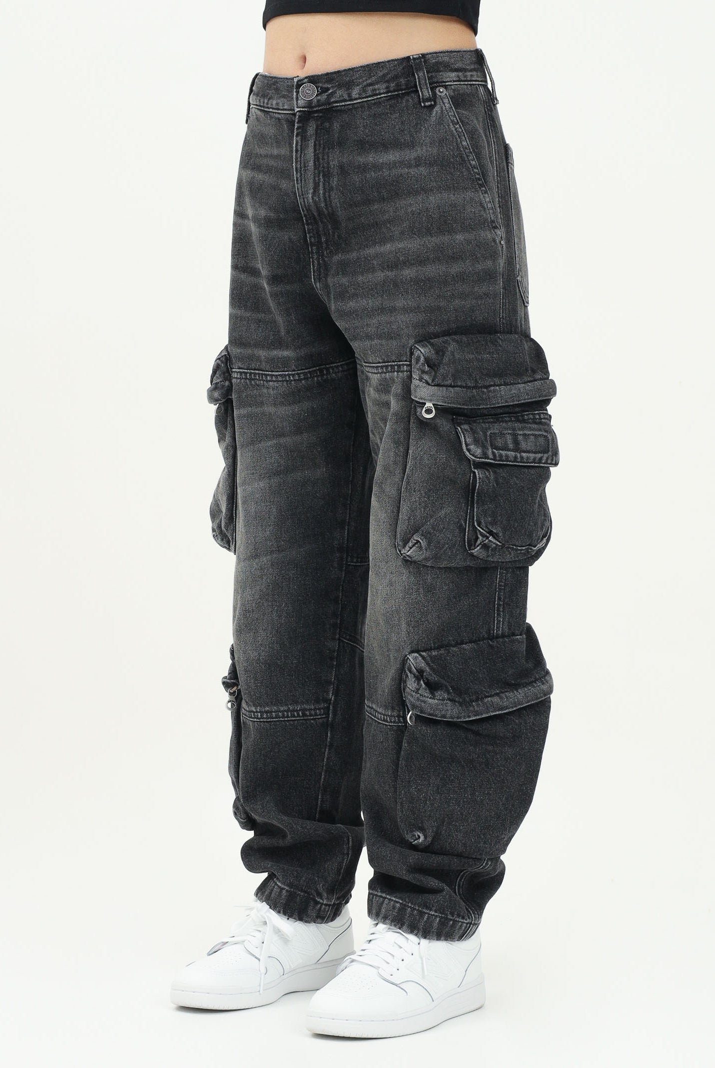 DIESEL Jeans cargo Dfish-Cargo-S-J in denim nero J02155KXBNE K02 DIESEL