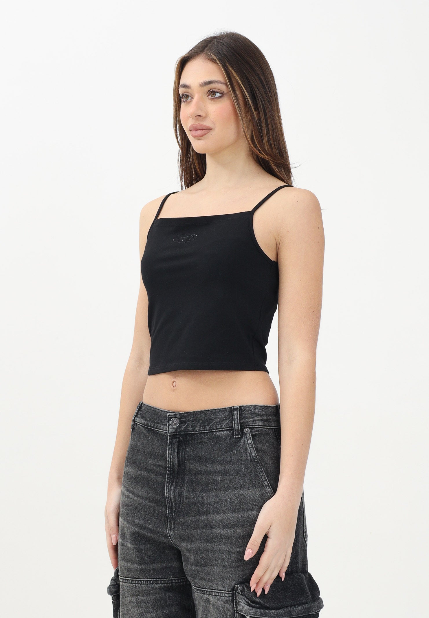 DIESEL Canotta Trind nera per donna, ragazze e bambine J022010AFAA K900 DIESEL