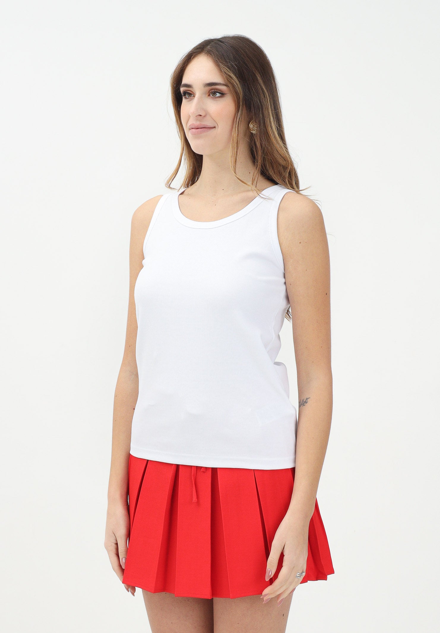 DSQUARED2 Canotta bianca per donna, ragazzi e bambini con stampa logo DQ2783D0A2C DQ100 DSQUARED2