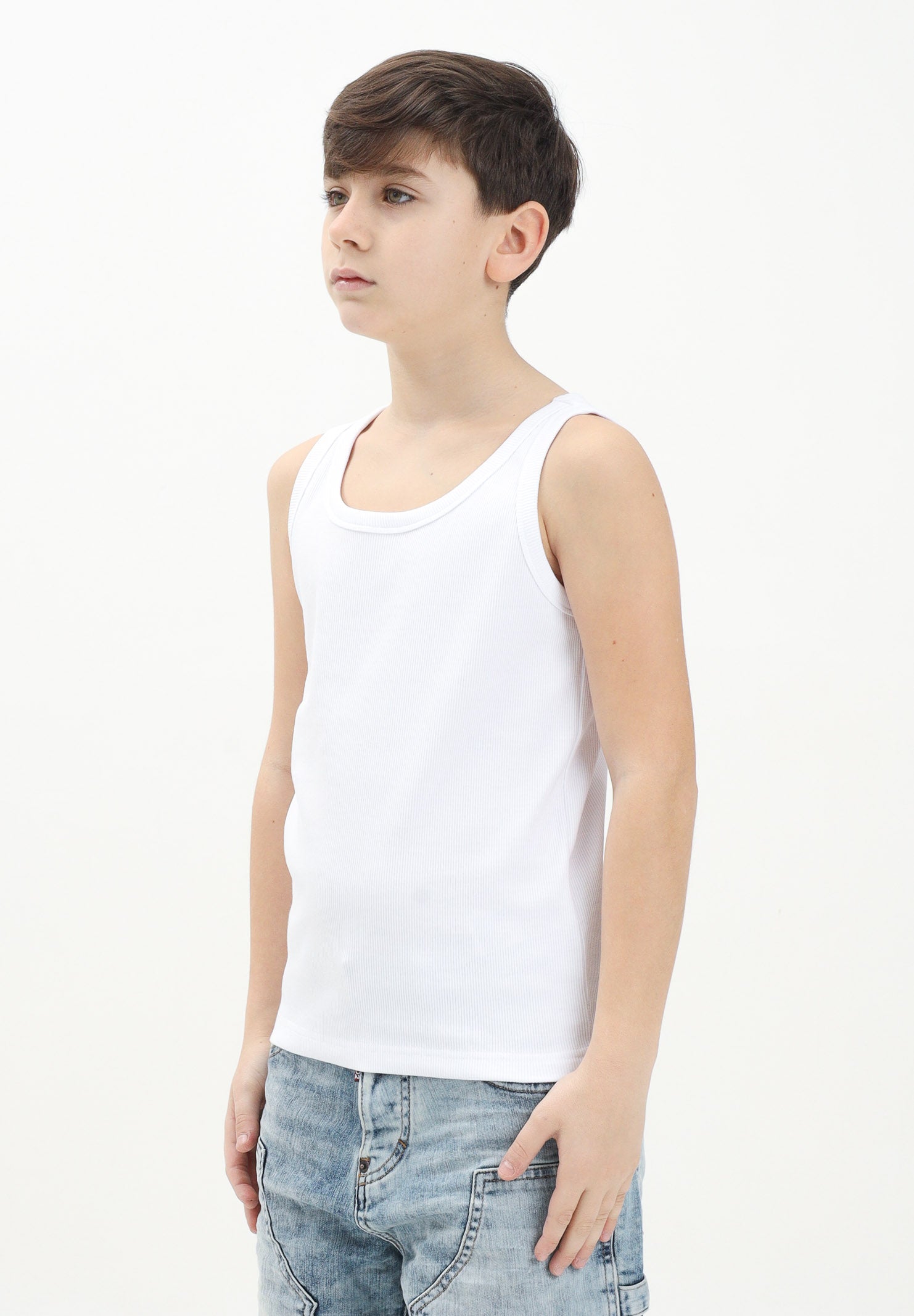 DSQUARED2 Canotta bianca per donna, ragazzi e bambini con stampa logo DQ2783D0A2C DQ100 DSQUARED2