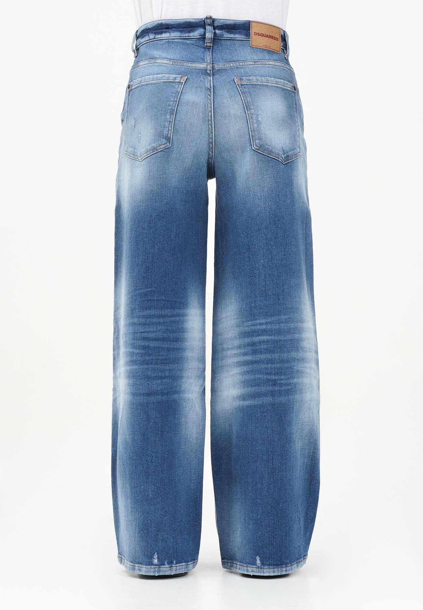 DSQUARED2 Jeans in denim blu per donna, ragazzi e bambini medio modello Traveller DQ2829D0ABW DQ01 DSQUARED2