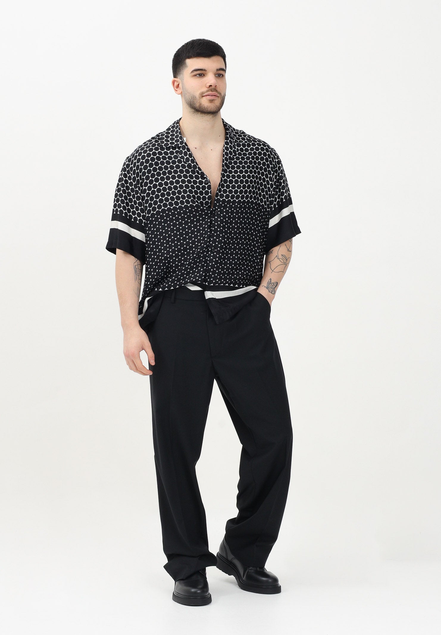 Pantalone elegante nero da uomo PA3235 009 I'M BRIAN