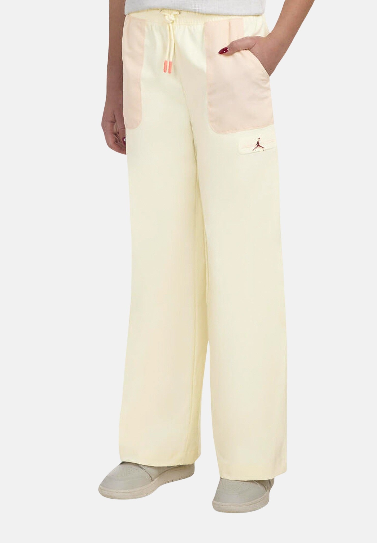JORDAN Pantalone sportivo burro da bambina in tessuto utility 45D694 W3Z JORDAN