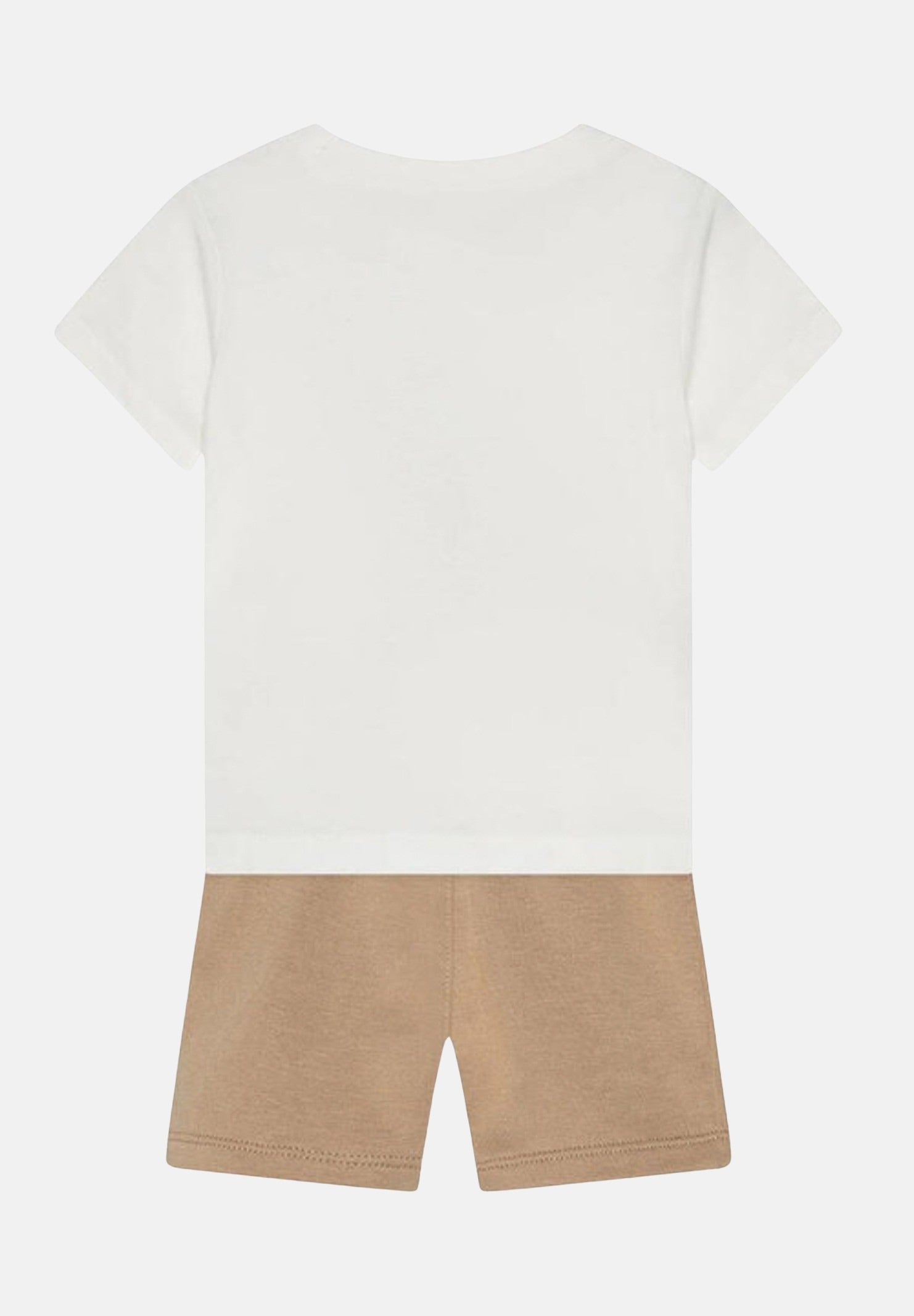 JORDAN Completino sportivo bianco e beige per bambino e bambina con stampa logo 85C138 J34 JORDAN