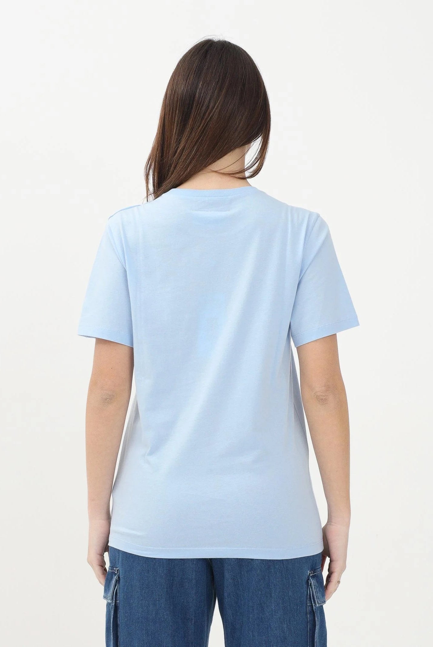 MAISON MARGIELA T-shirt a manica corta azzurra per donna, ragazzi e bambini con grafica "Stamp Numbers" M60775MM04I M6807 MAISON MARGIELA