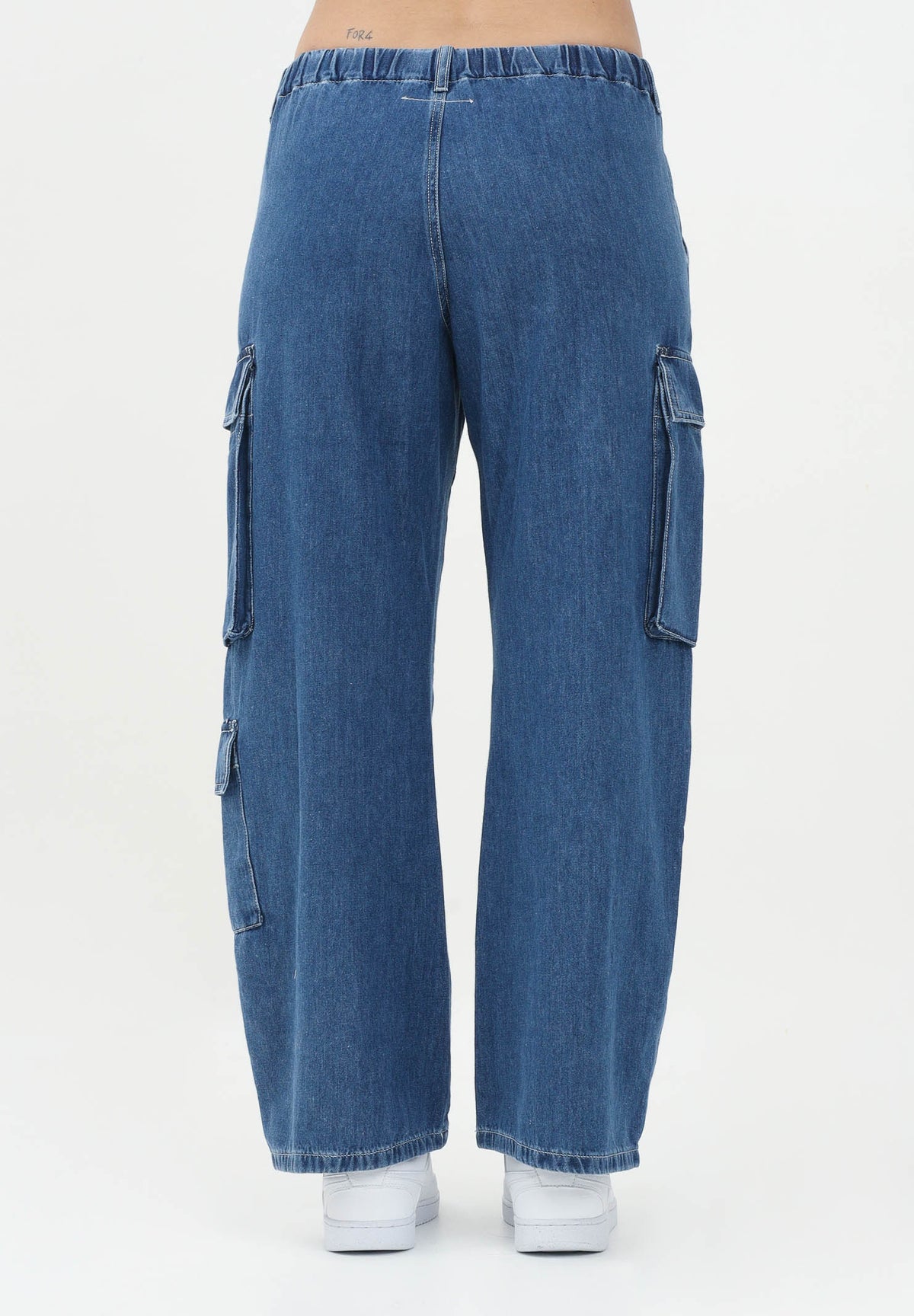 MAISON MARGIELA Jeans cargo in denim blu medio chiaro per donne, ragazze e bambine M60793MM04S M601 MAISON MARGIELA