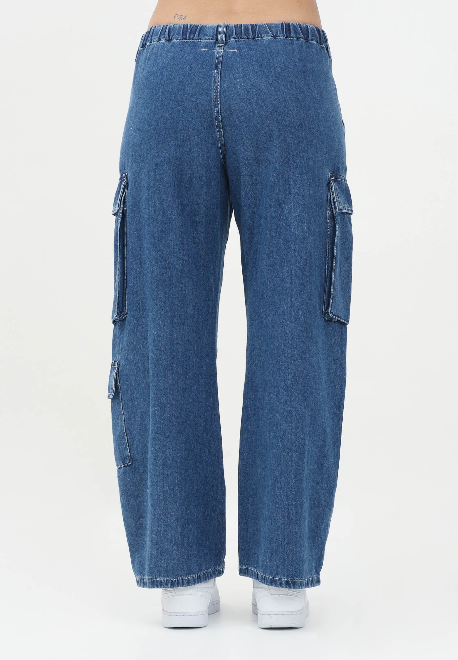 MAISON MARGIELA Jeans cargo in denim blu medio chiaro per donne, ragazze e bambine M60793MM04S M601 MAISON MARGIELA