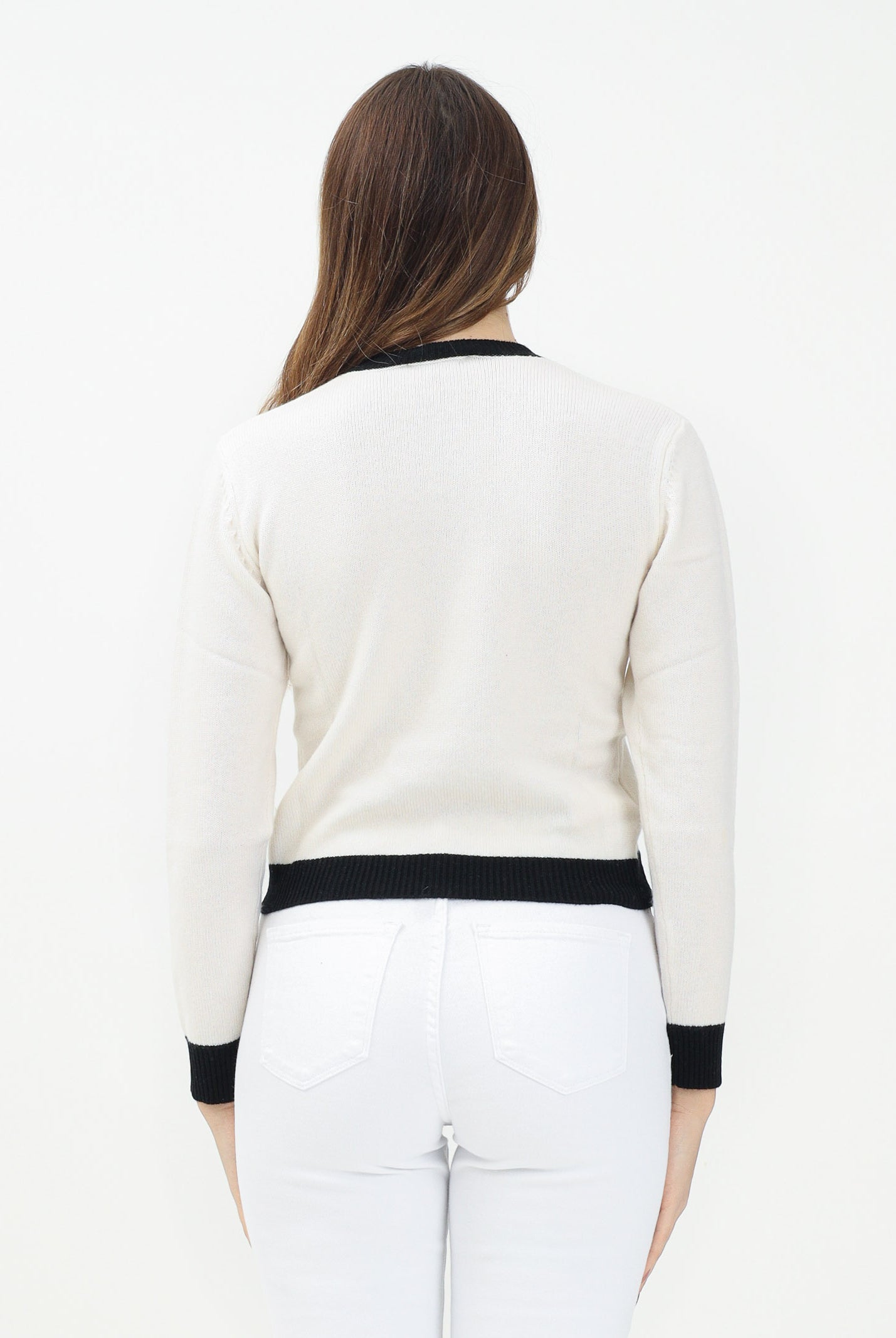 MARNI Maglioncino girocollo panna per donna e bambina con logo M00993M00ML 0M111 MARNI