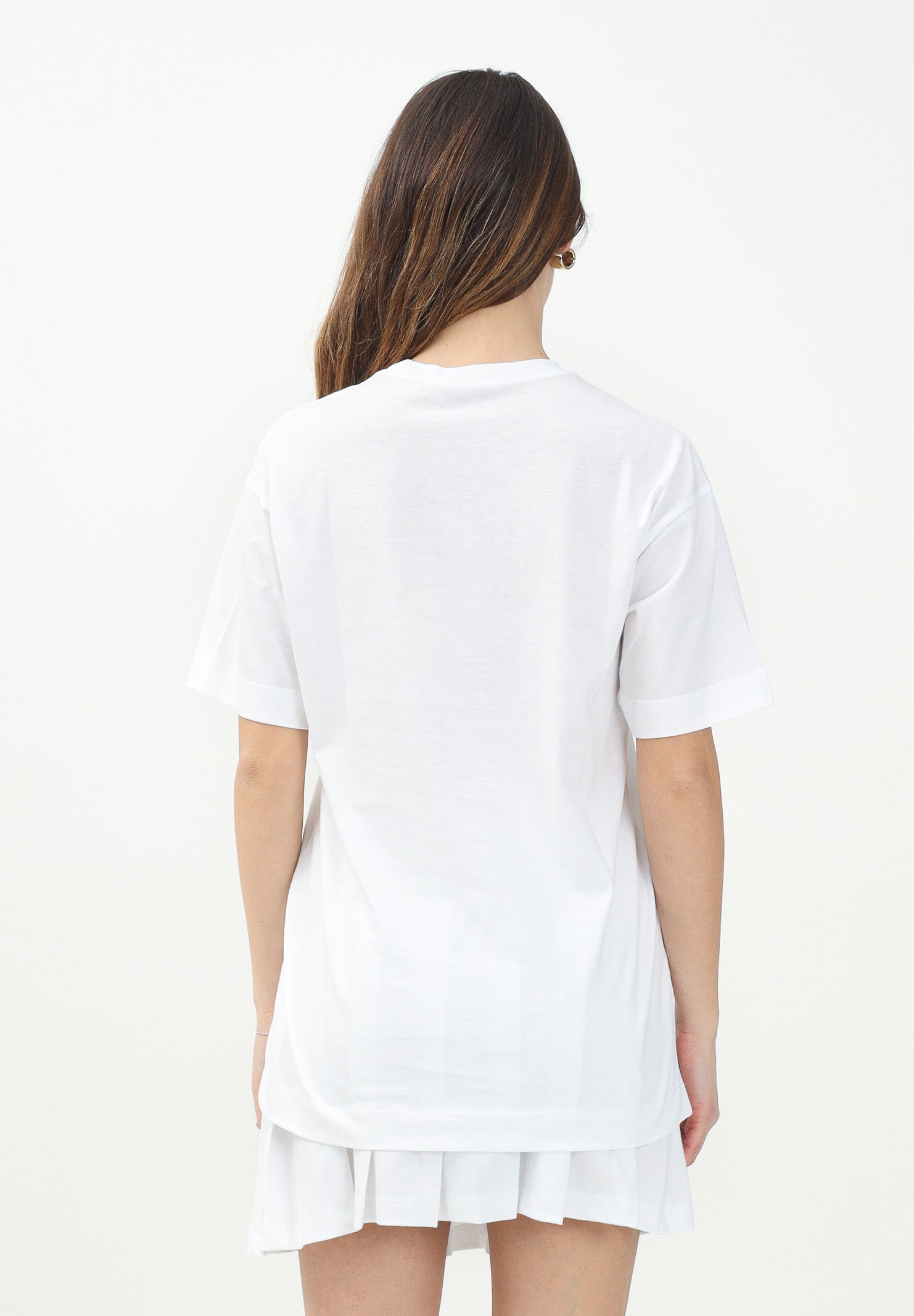 MARNI T-shirt a manica corta bianca per donna, ragazzi e bamini con taschino e logo M01415M00RF 0M100 MARNI