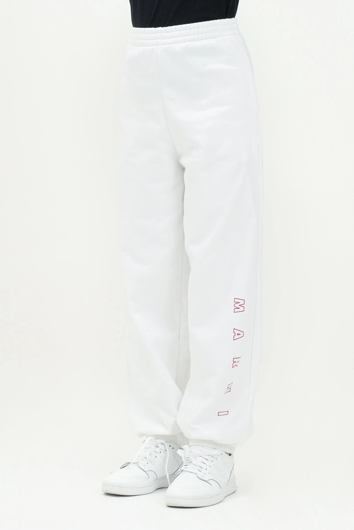 MARNI Pantalone sportivo bianco per donna, ragazzi e bambini con logo "MARNI" M01416M00V0 0M100 MARNI