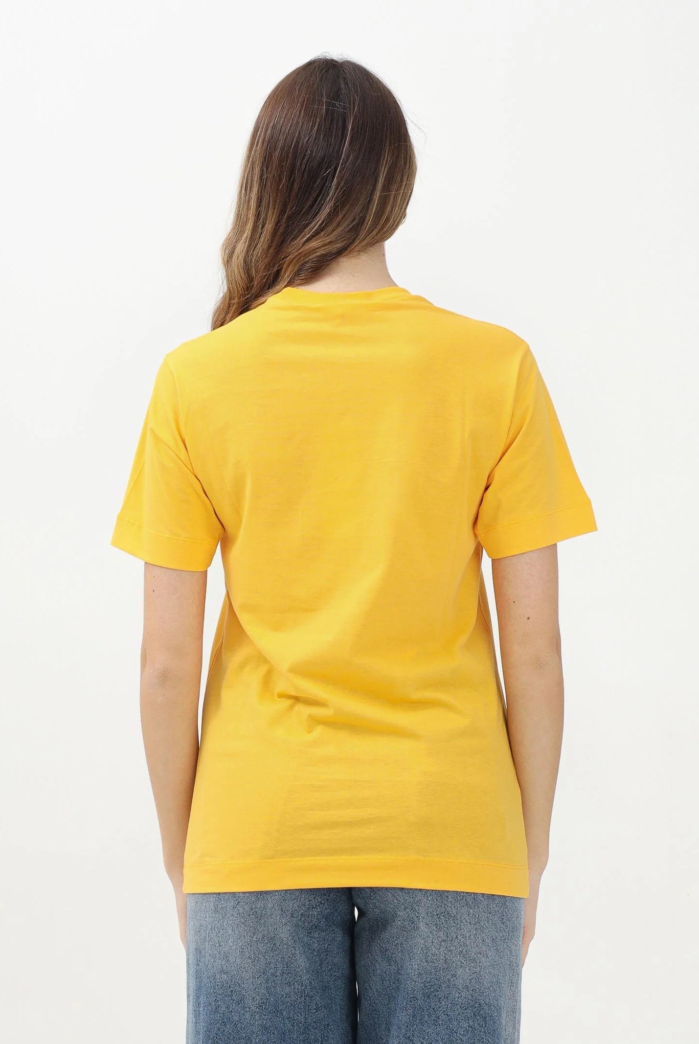MARNI T-shirt a manica corta gialla per donna, ragazzi e bambine con logo Marni Outline M01466M00RF 0M219 MARNI