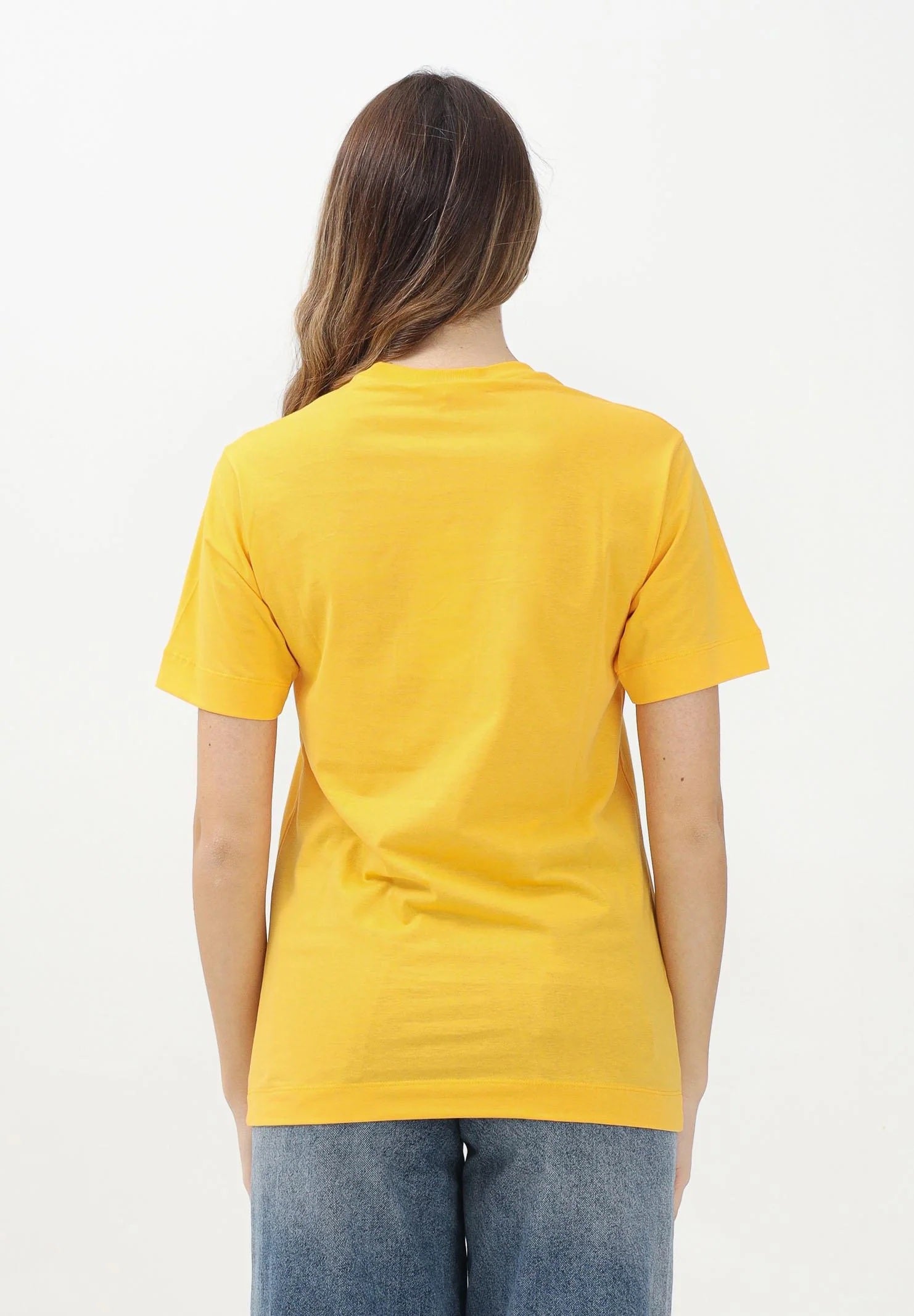 MARNI T-shirt a manica corta gialla per donna, ragazzi e bambine con logo Marni Outline M01466M00RF 0M219 MARNI