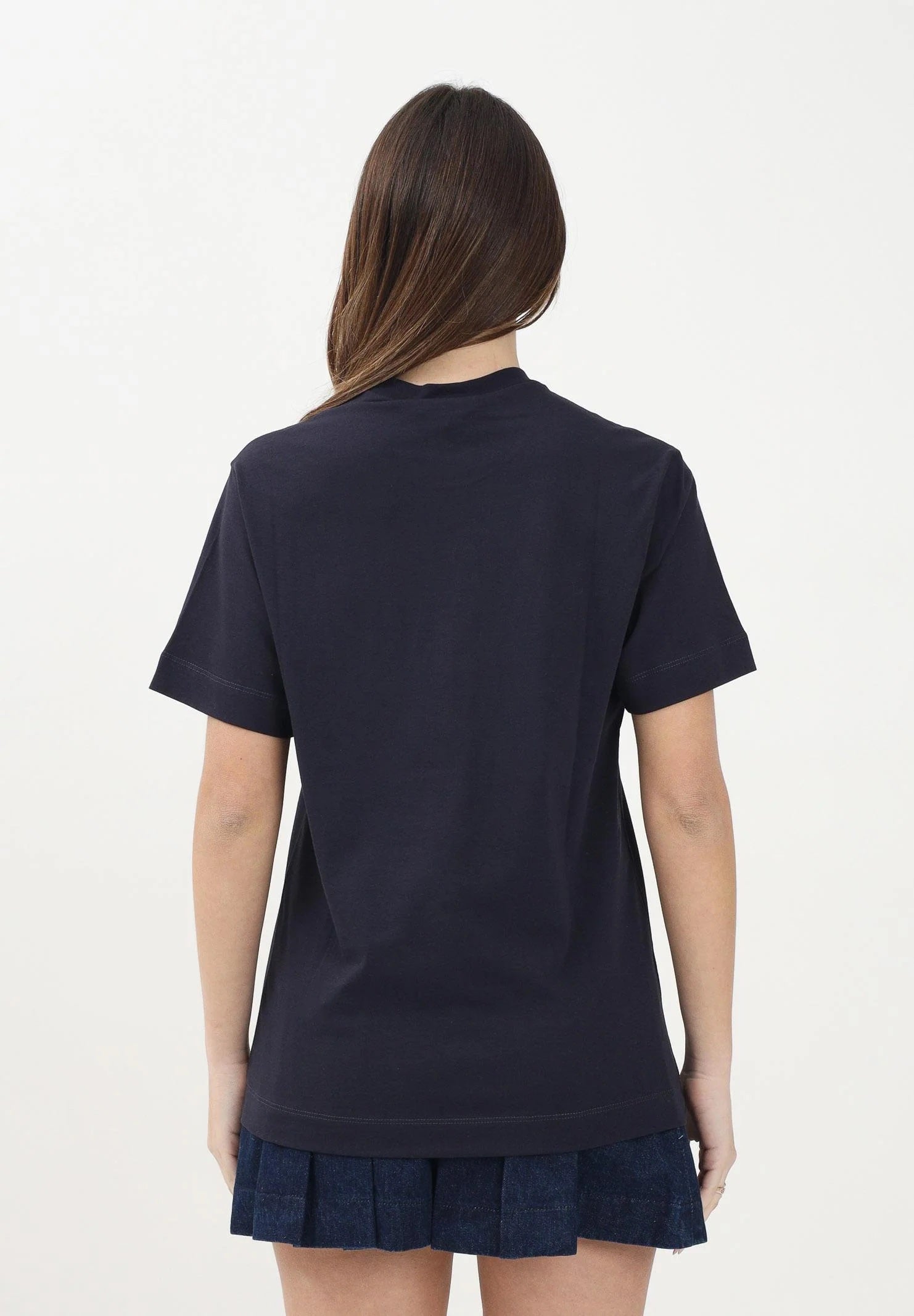 MARNI T-shirt a manica corta blu per donna, ragazzi e bambine con logo Marni Outline M01466M00RF 0M803 MARNI