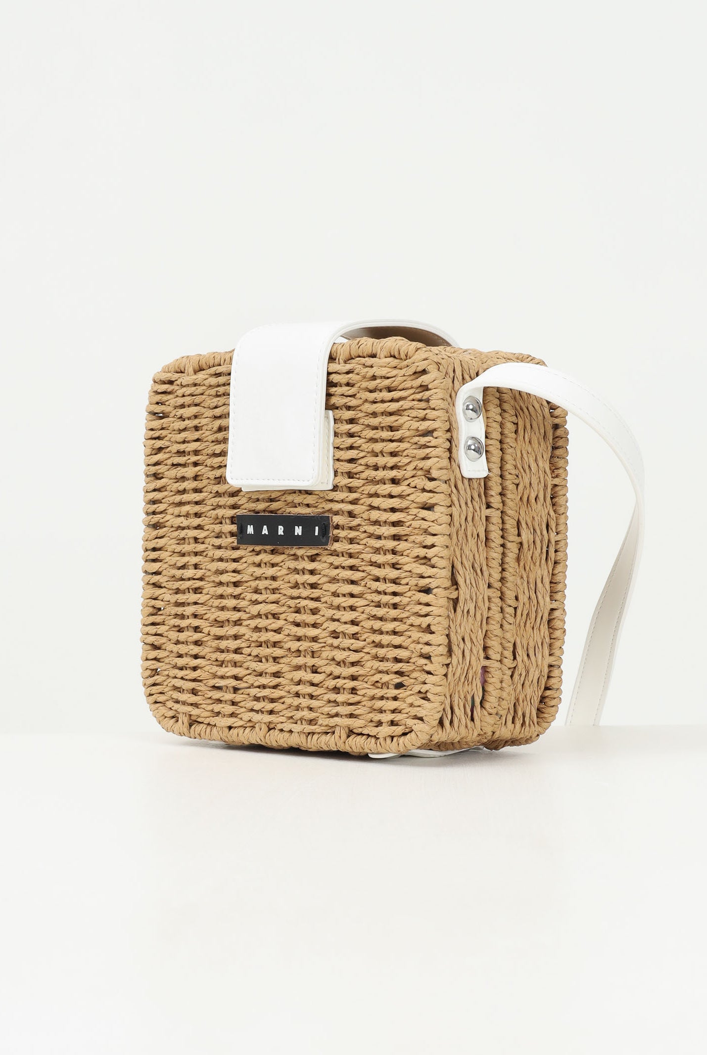 MARNI Borsa a tracolla Pic-Nic in tessuto effetto rafia da donna M01474M00UY 0M704 MARNI