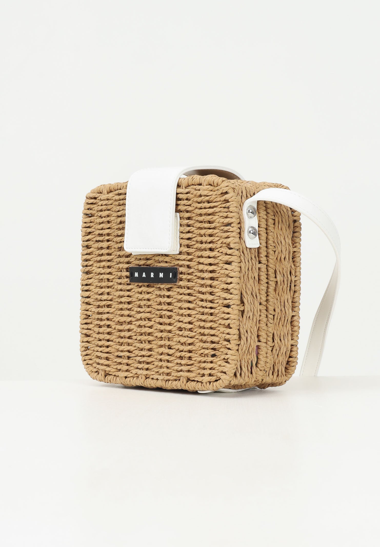 MARNI Borsa a tracolla Pic-Nic in tessuto effetto rafia da donna M01474M00UY 0M704 MARNI