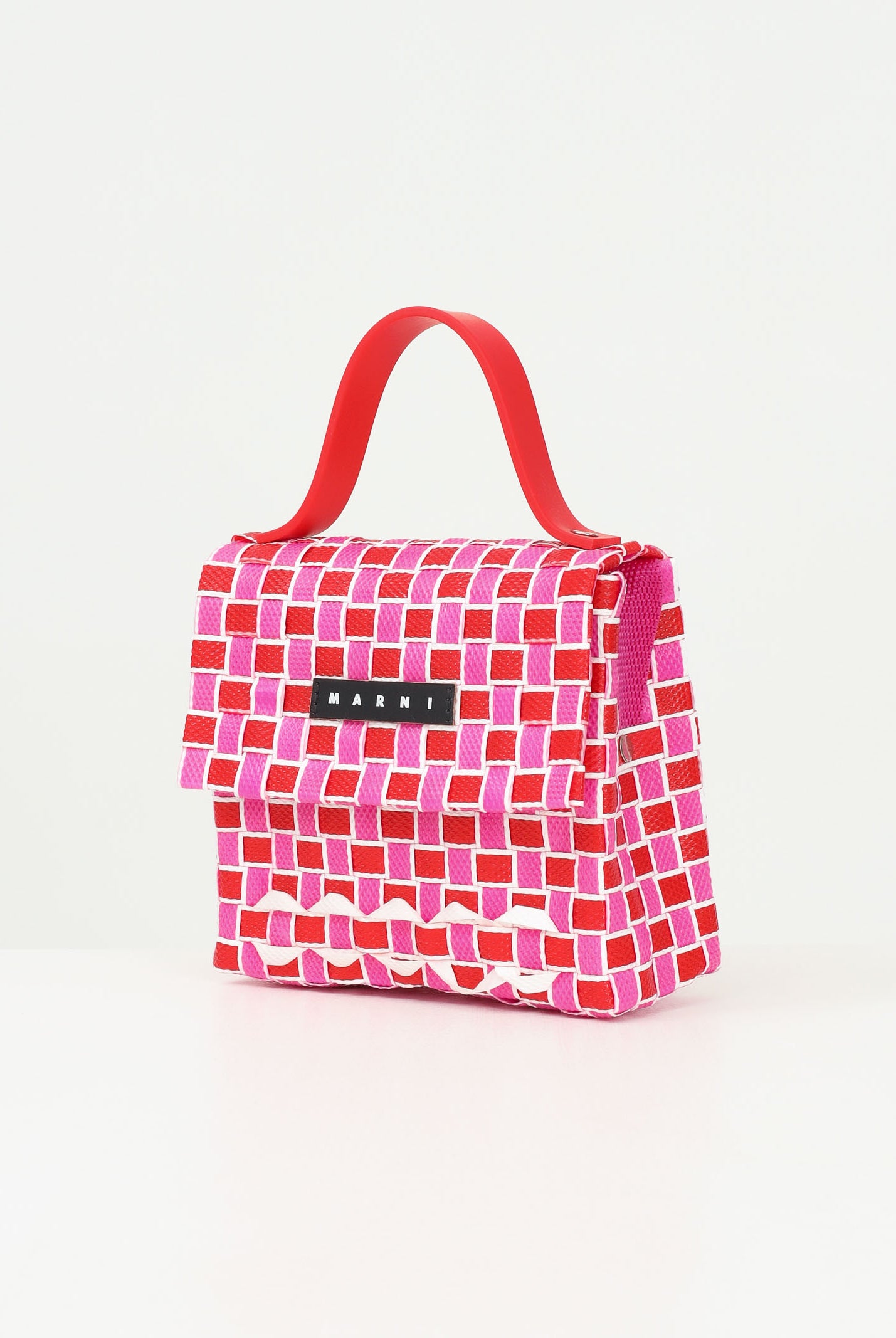 MARNI Borsa a mano Joy Macro fucsia e rossa da donna M01481M00IW 0MC69 MARNI