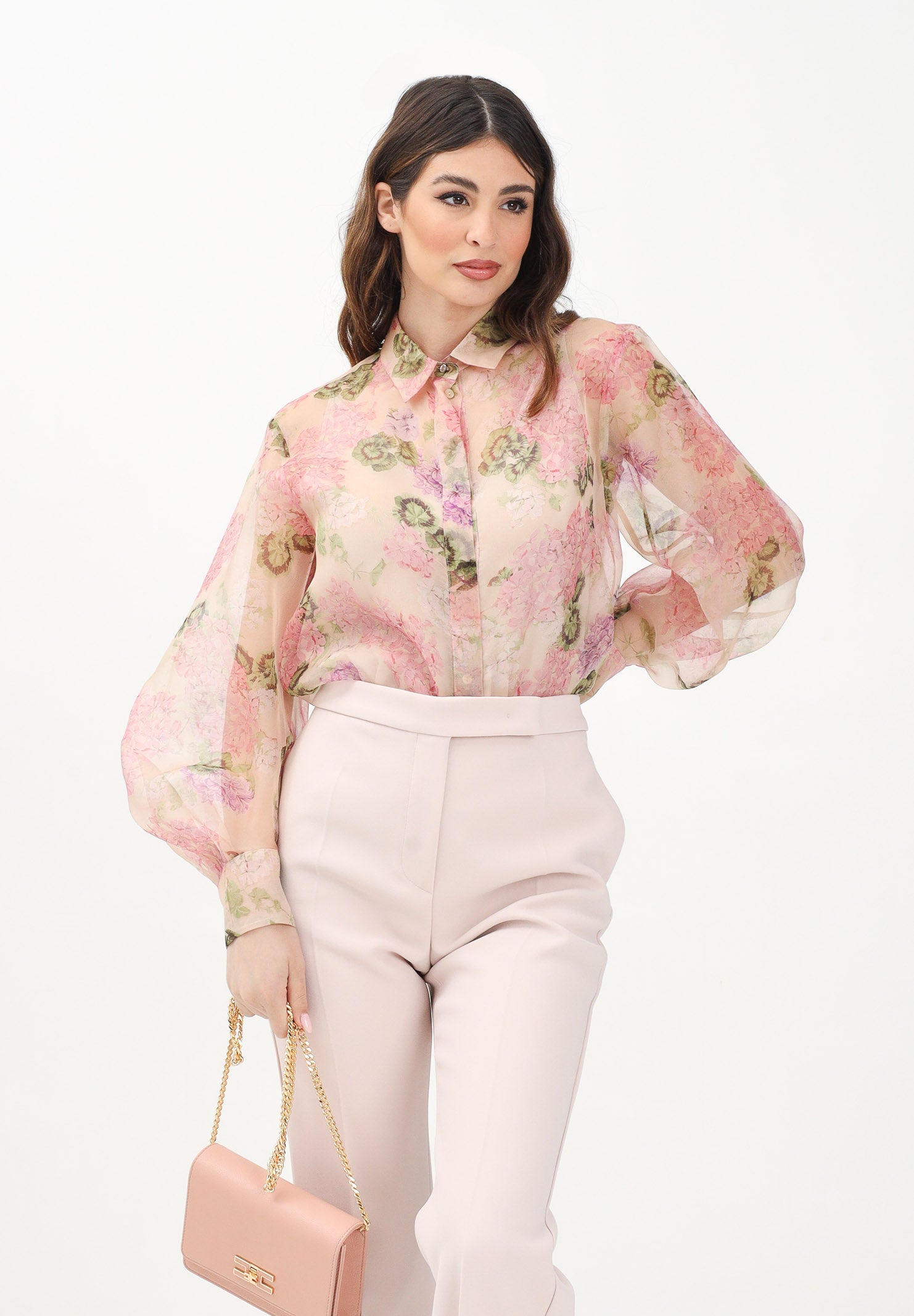MAX MARA Camicia a manica lunga avorio da donna con stampa floreale 2516261044600 001 MAX MARA