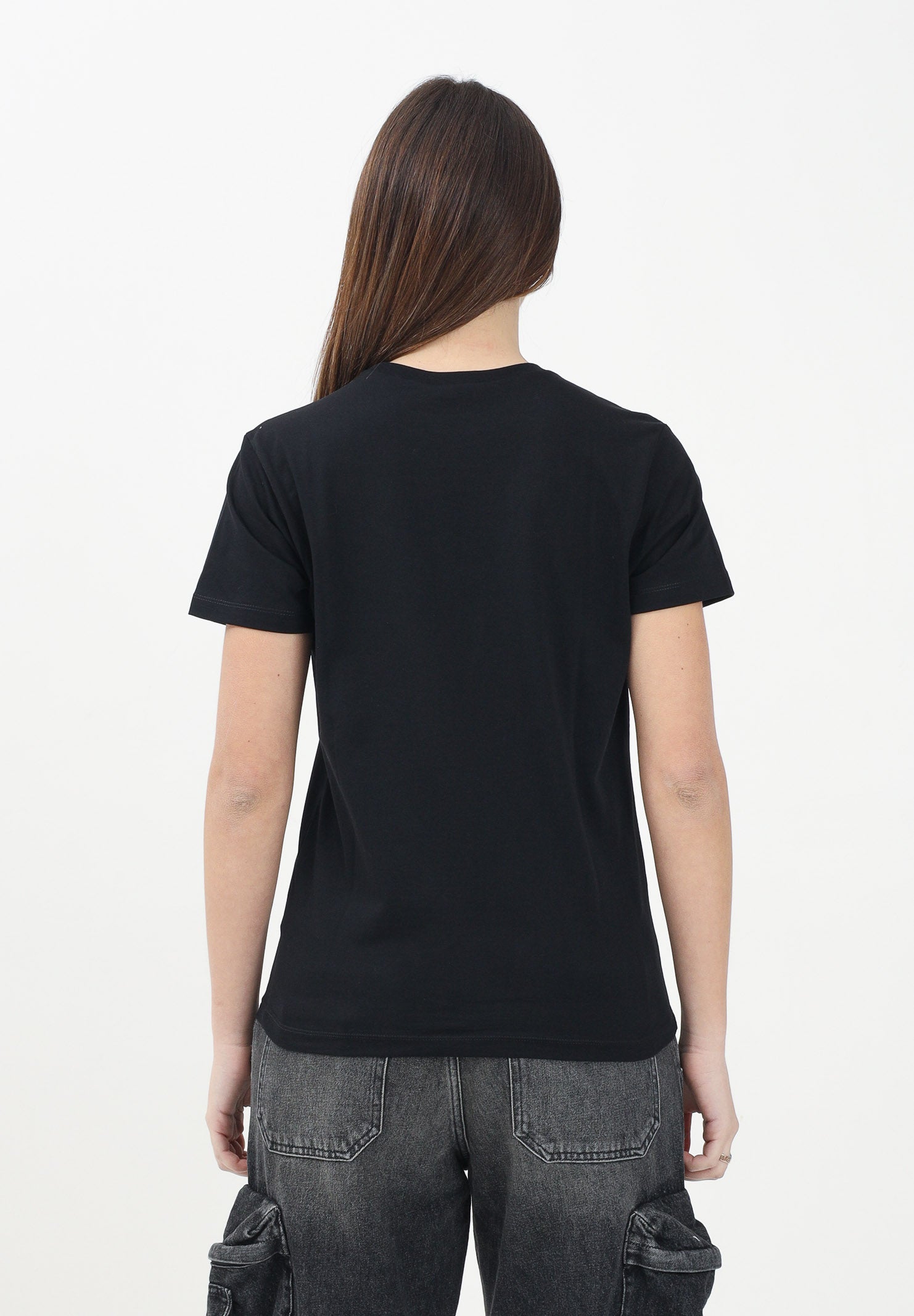 N21 T-shirt a manica corta nera per donna, ragazze e bambine con grafica I love N21 N2102CN0153 0N900 N21