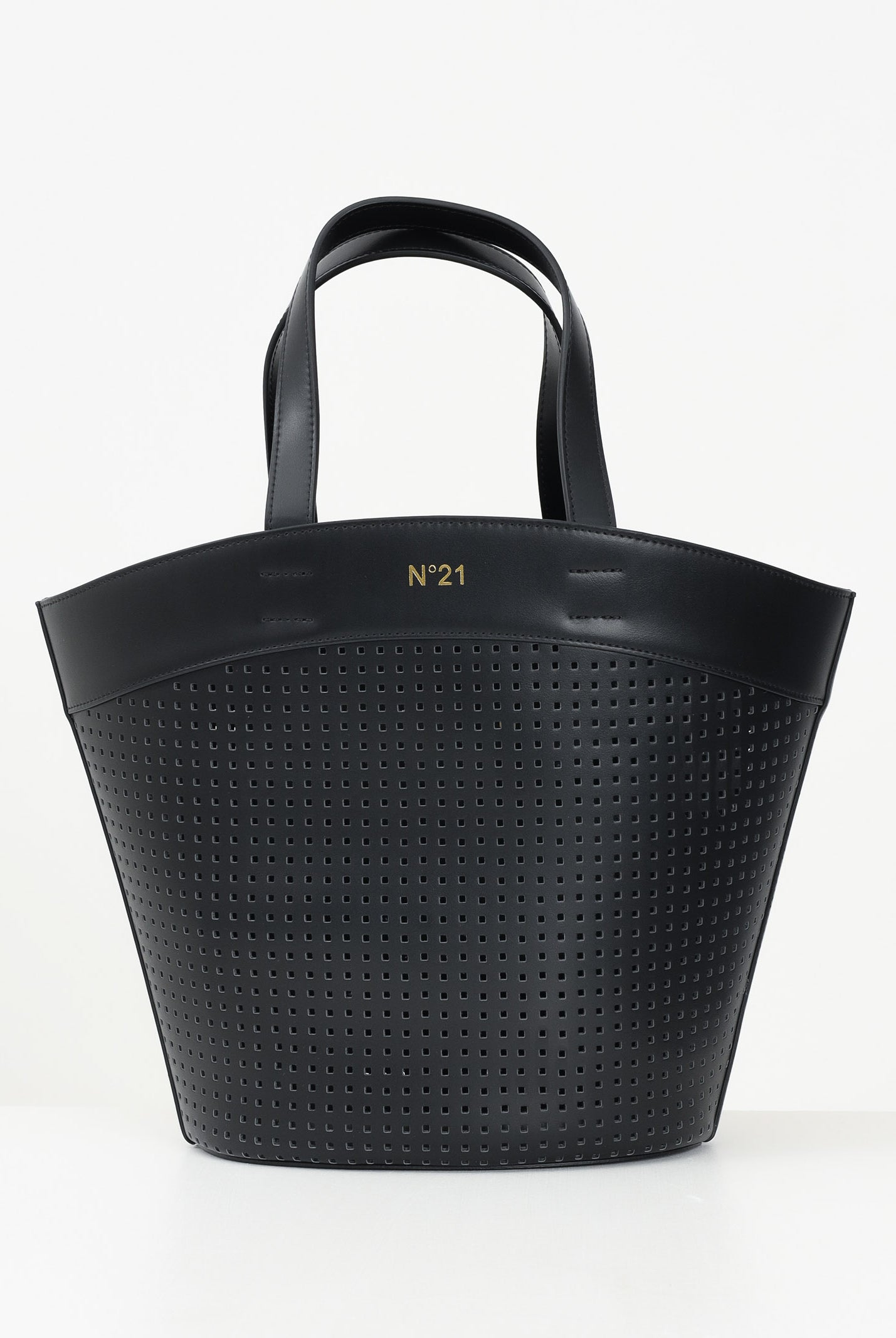 N21 Shopper nera da donna in tessuto spalmato traforato N2104SN0422 0N900 N21