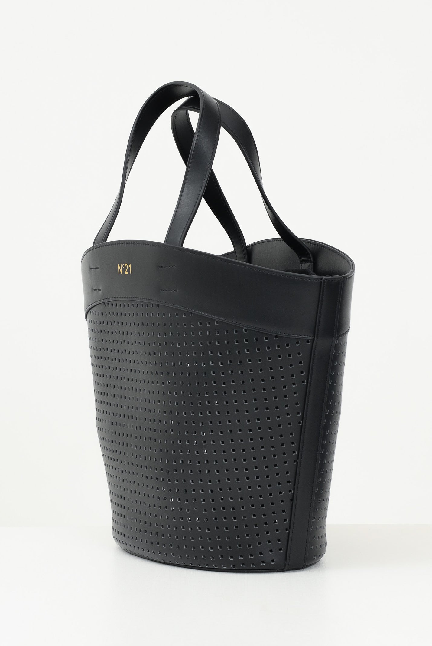 N21 Shopper nera da donna in tessuto spalmato traforato N2104SN0422 0N900 N21