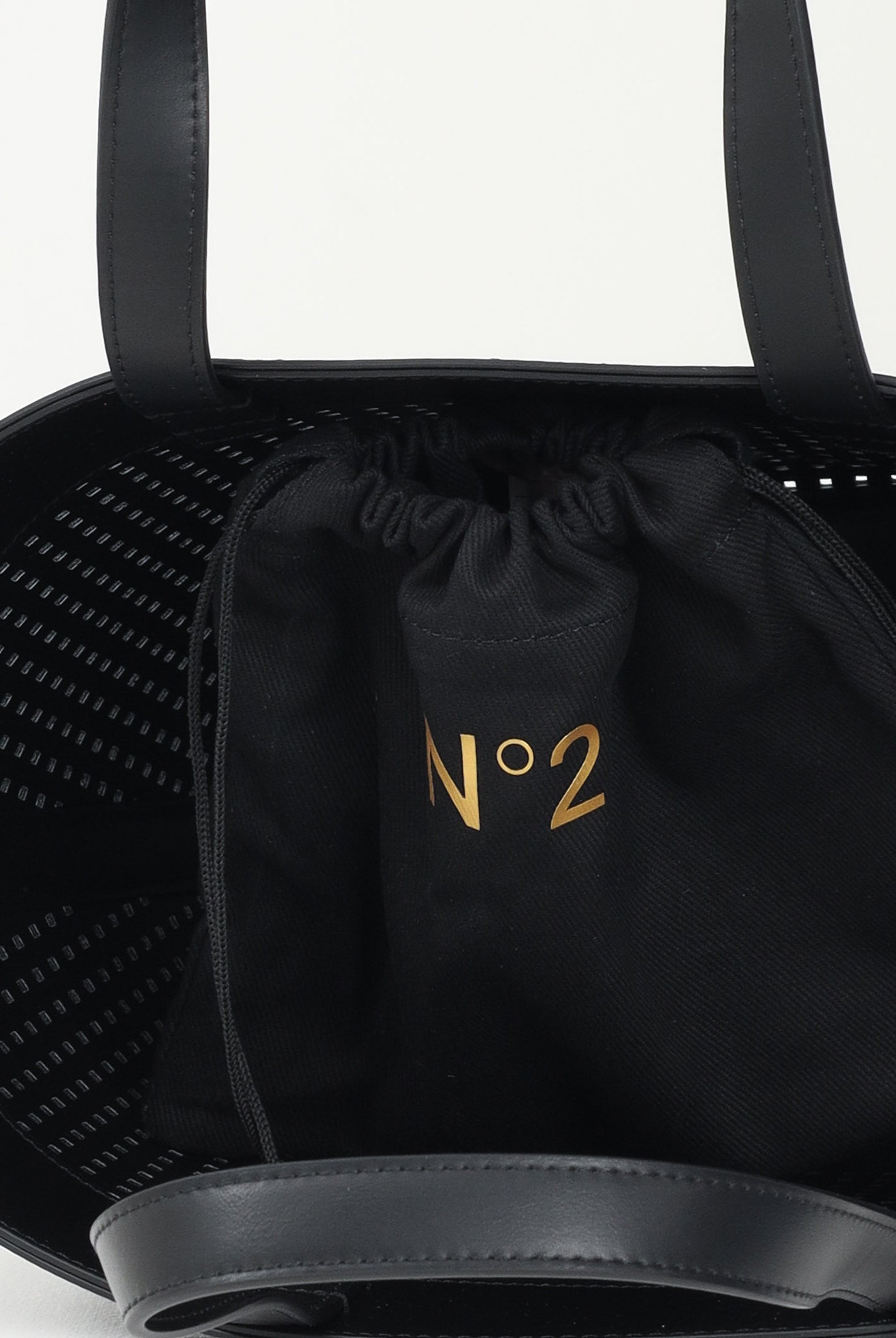 N21 Shopper nera da donna in tessuto spalmato traforato N2104SN0422 0N900 N21