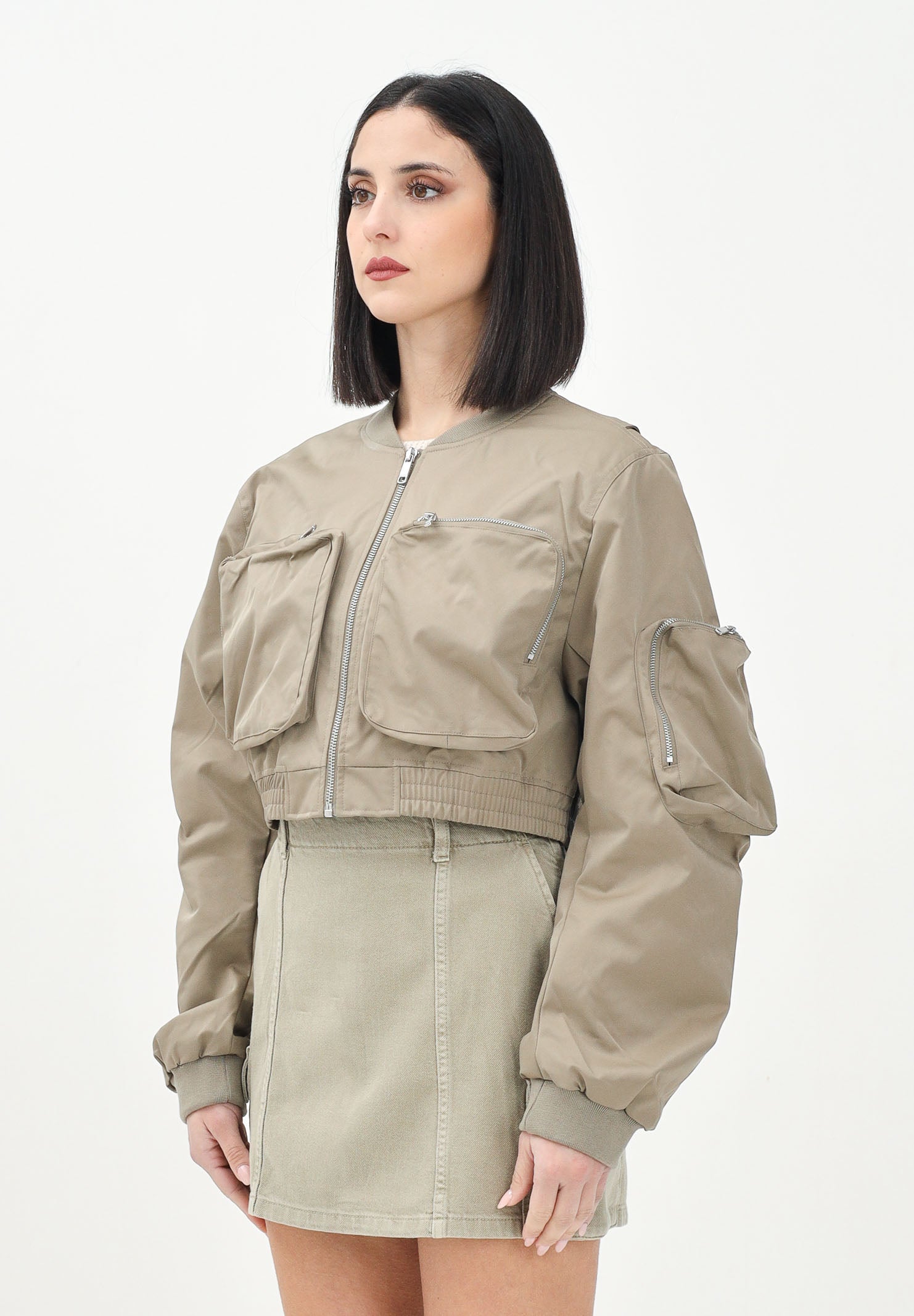 ONLY Bomber corto verde da donna 15336303 Mermaid ONLY