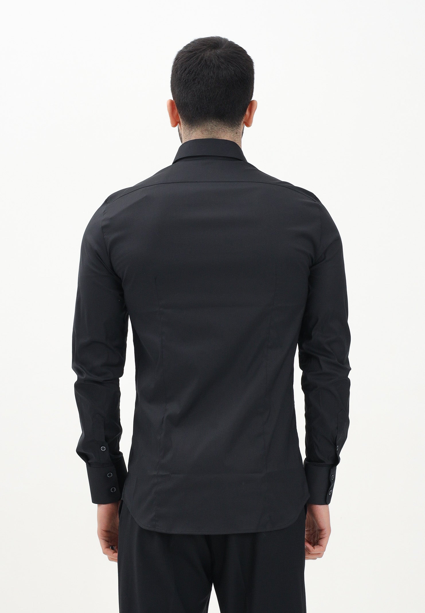 PATRIZIA PEPE Camicia a manica lunga nera da uomo 5C0017A01 K102 PATRIZIA PEPE