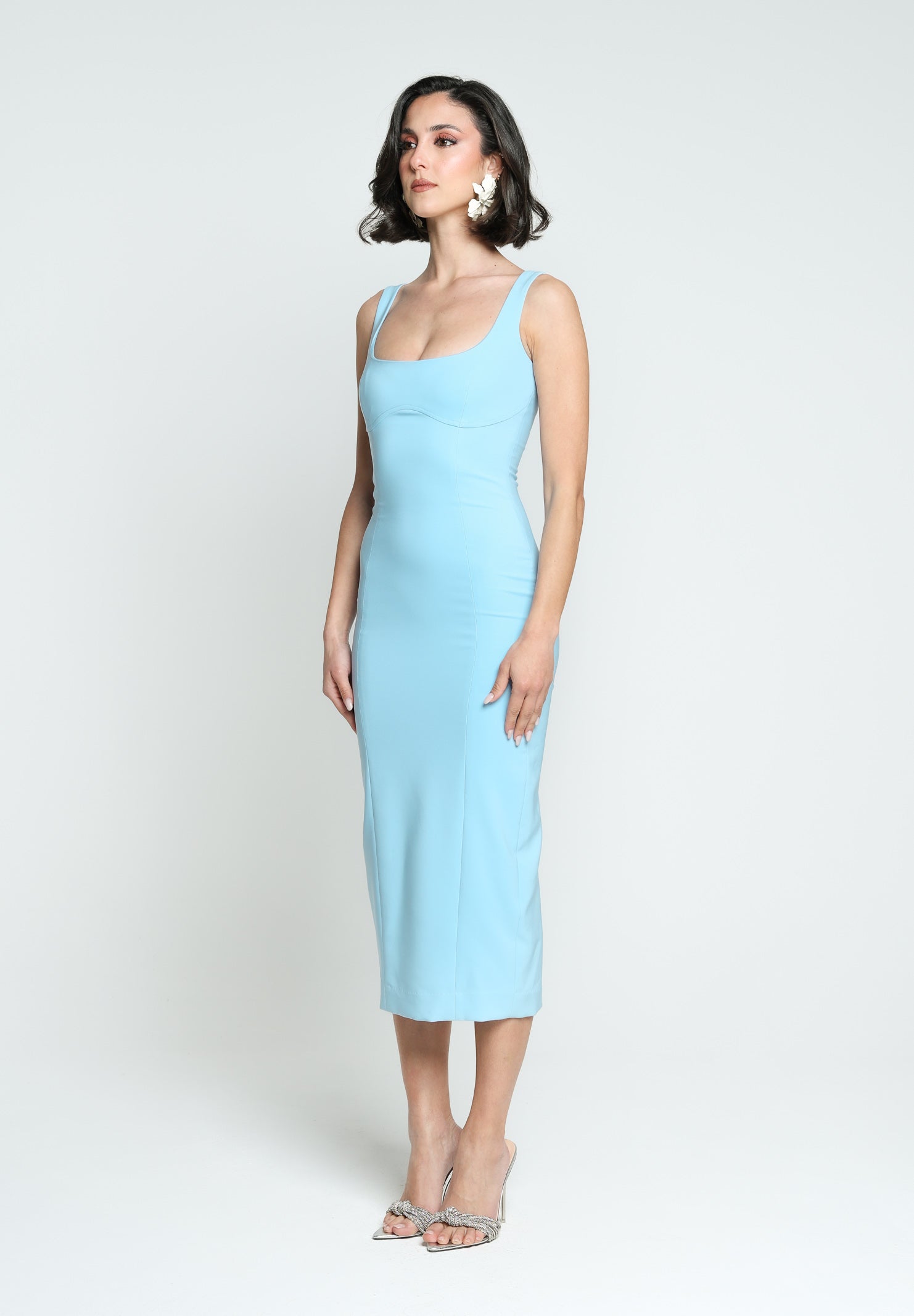 SANTAS Abito midi COTTON CANDY azzurro da donna PV25011 AZZURRO SANTAS