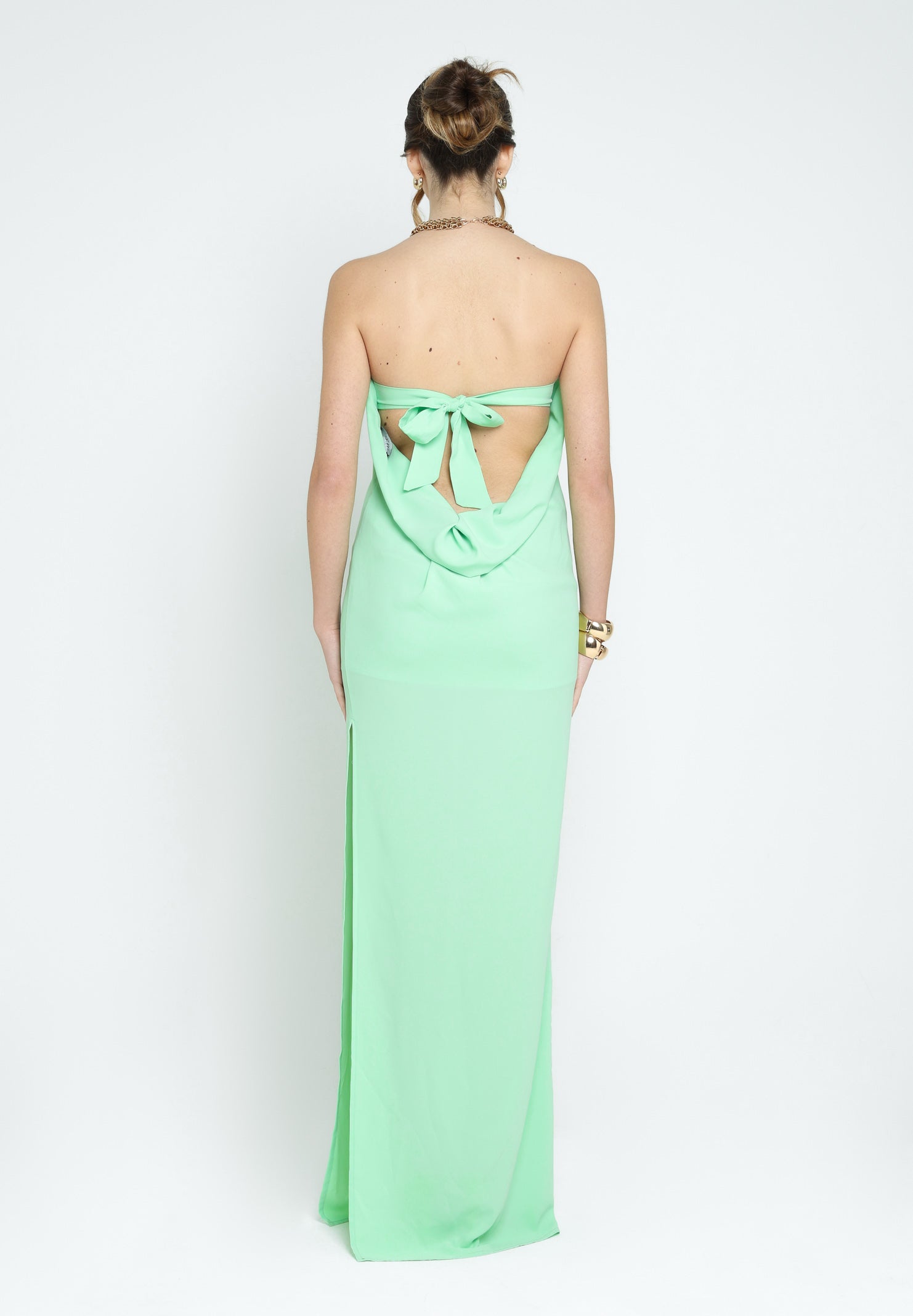 SANTAS Abito lungo CRUMBLE verde da donna PV2503 VERDE SANTAS