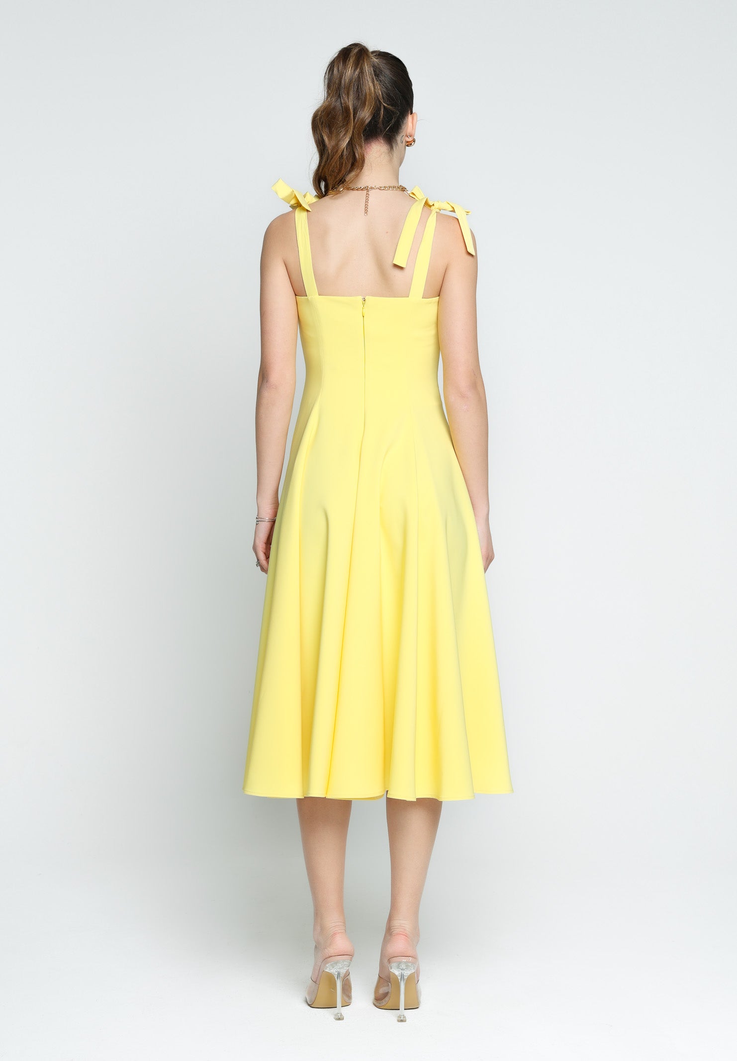 SANTAS Abito midi MEDELEINE giallo da donna PV2508 GIALLO SANTAS