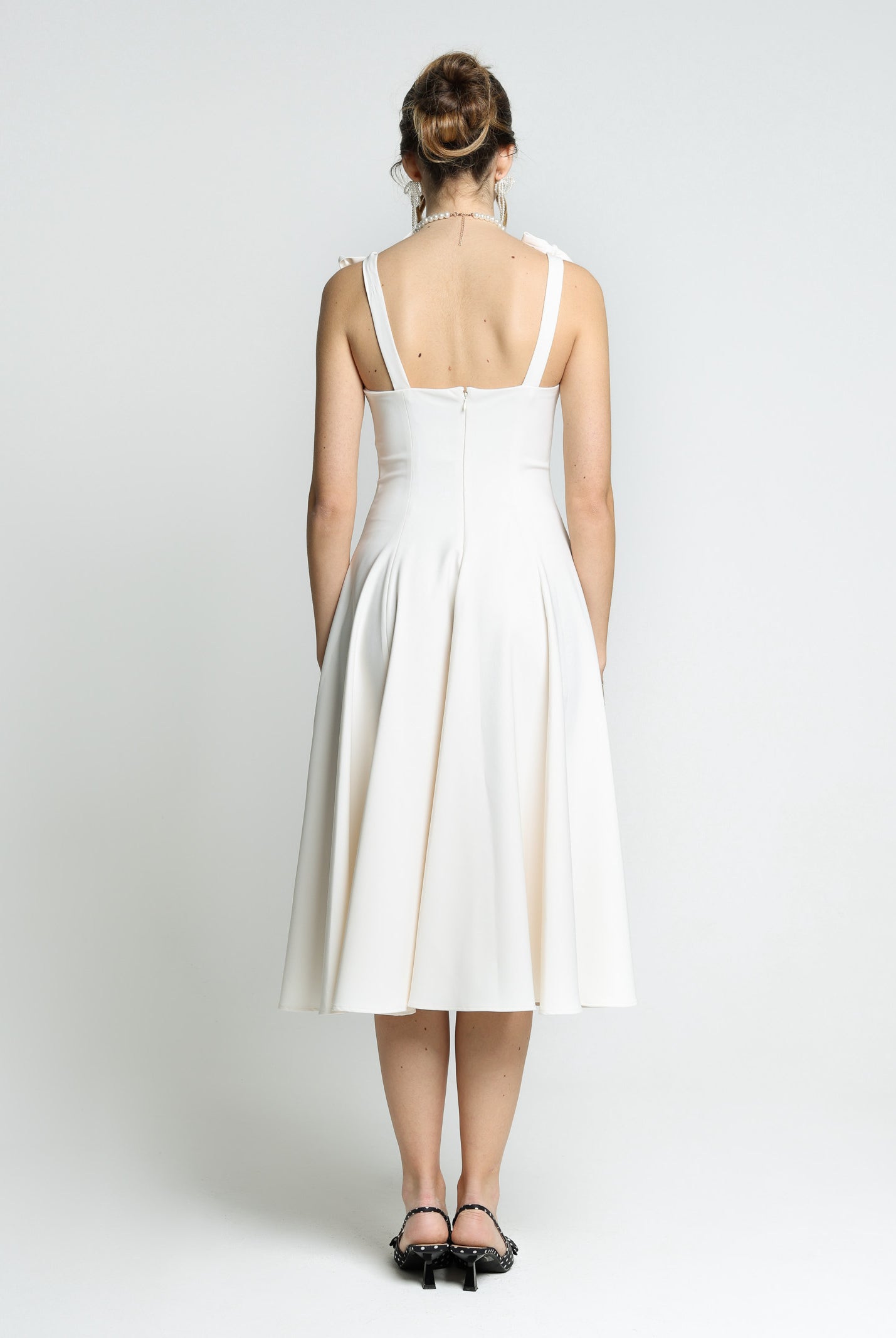 SANTAS Abito midi MEDELEINE panna da donna PV2508 PANNAC SANTAS