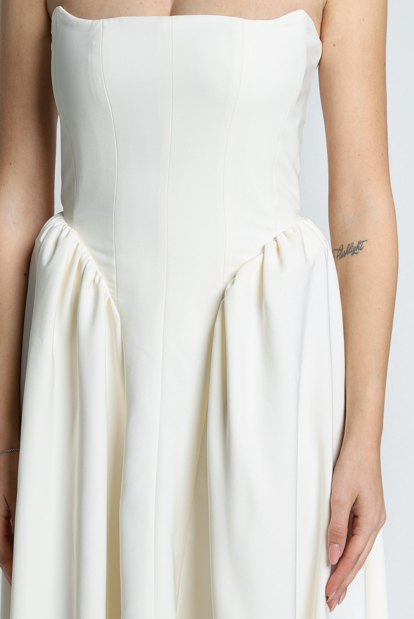 SANTAS Abito midi MARSHMALLOW panna da donna PV2509 BIANCO SANTAS