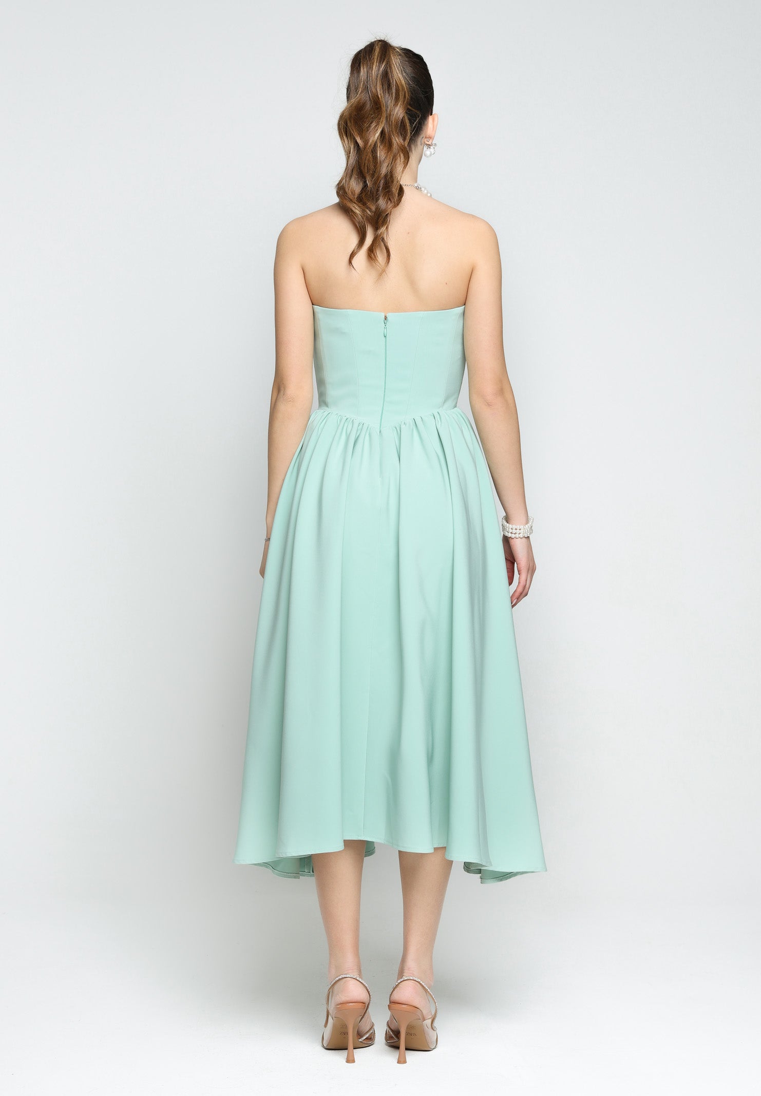 SANTAS Abito midi MARSHMALLOW verde menta da donna PV2509 VERDE SANTAS
