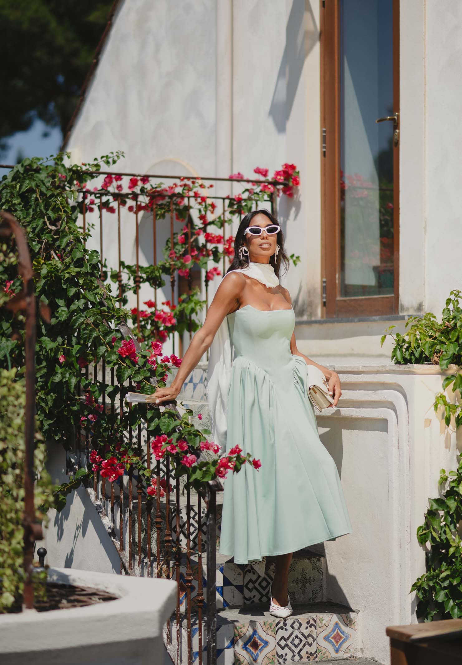 SANTAS Abito midi MARSHMALLOW verde menta da donna PV2509 VERDE SANTAS