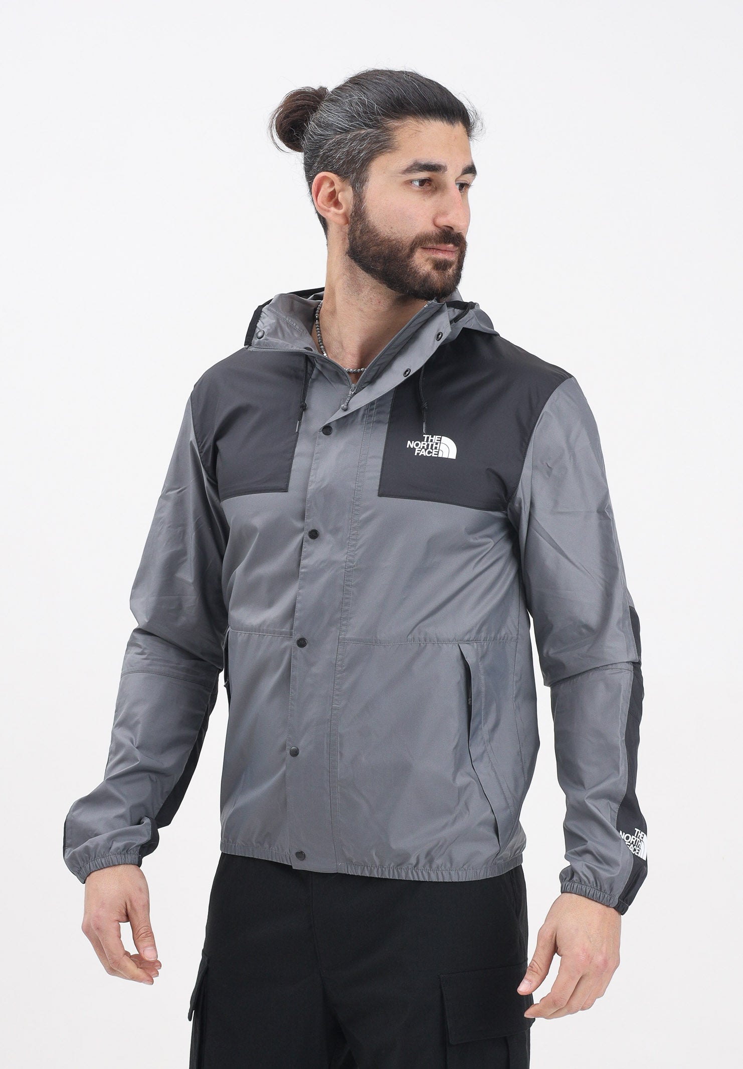 THE NORTH FACE Giacca a vento Seasonal Mountain Jacket grigia e nero da uomo NF0A5IG34GU1 GU1 THE NORTH FACE