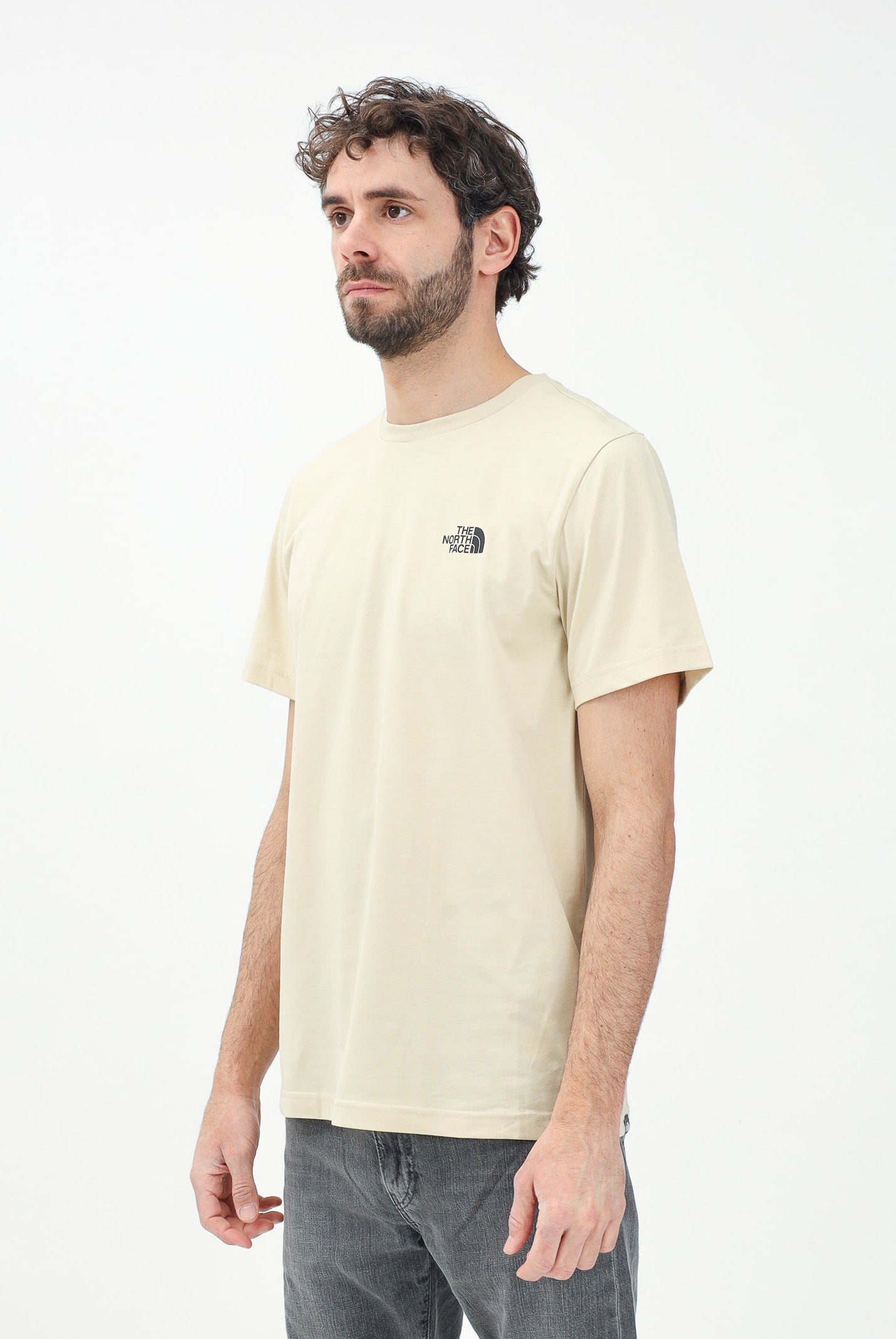 THE NORTH FACE T-shirt a manica corta Simple Dome panna da uomo NF0A87NG3X41 . THE NORTH FACE