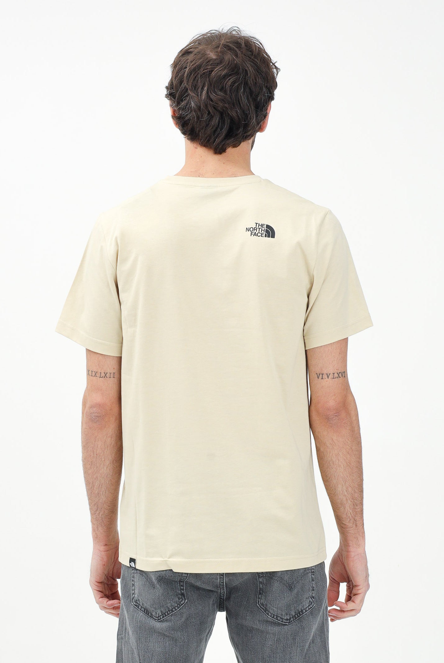 THE NORTH FACE T-shirt a manica corta Simple Dome panna da uomo NF0A87NG3X41 . THE NORTH FACE