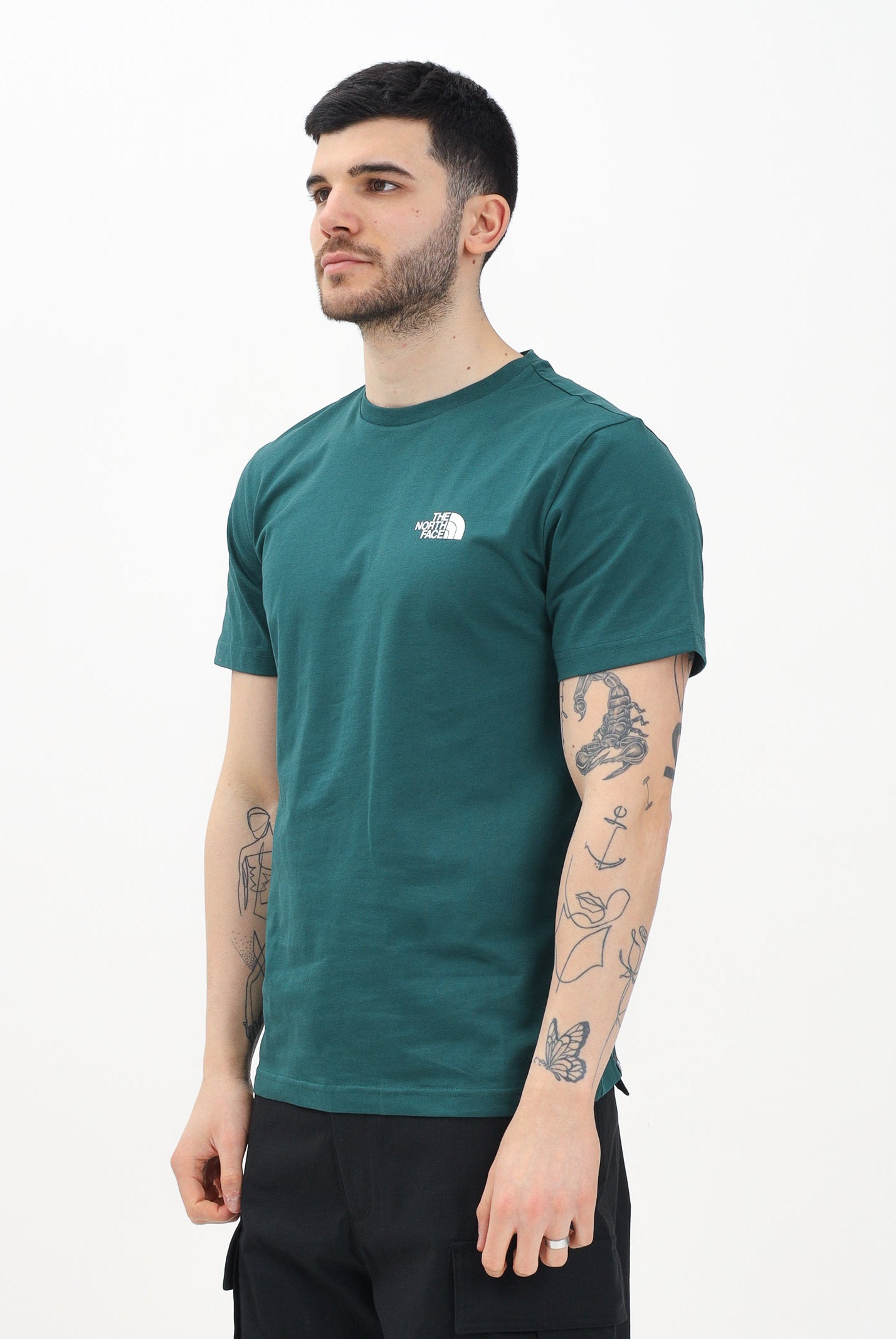 THE NORTH FACE T-shirt a manica corta Simple Dome verde da uomo NF0A87NG6GI1 . THE NORTH FACE