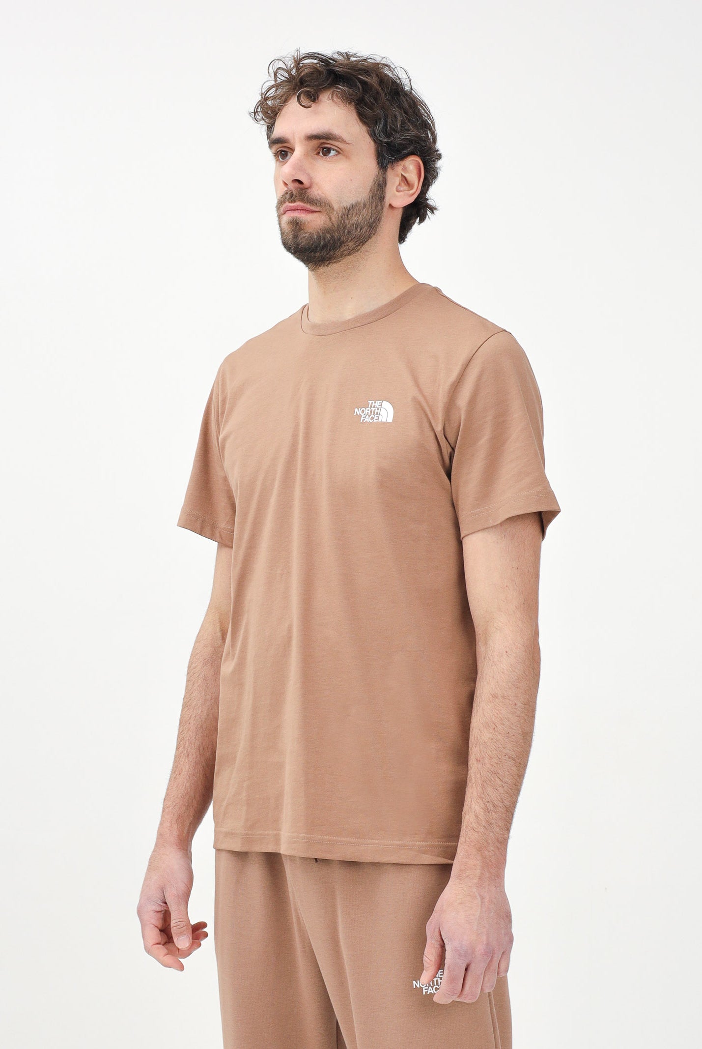 THE NORTH FACE T-shirt a manica corta Simple Dome marrone da uomo NF0A87NG6IH1 . THE NORTH FACE