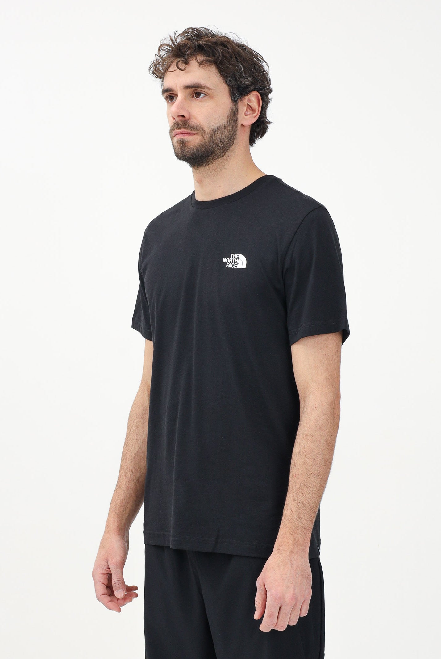 THE NORTH FACE T-shirt a manica corta Simple Dome nera da uomo NF0A87NGJK31 . THE NORTH FACE