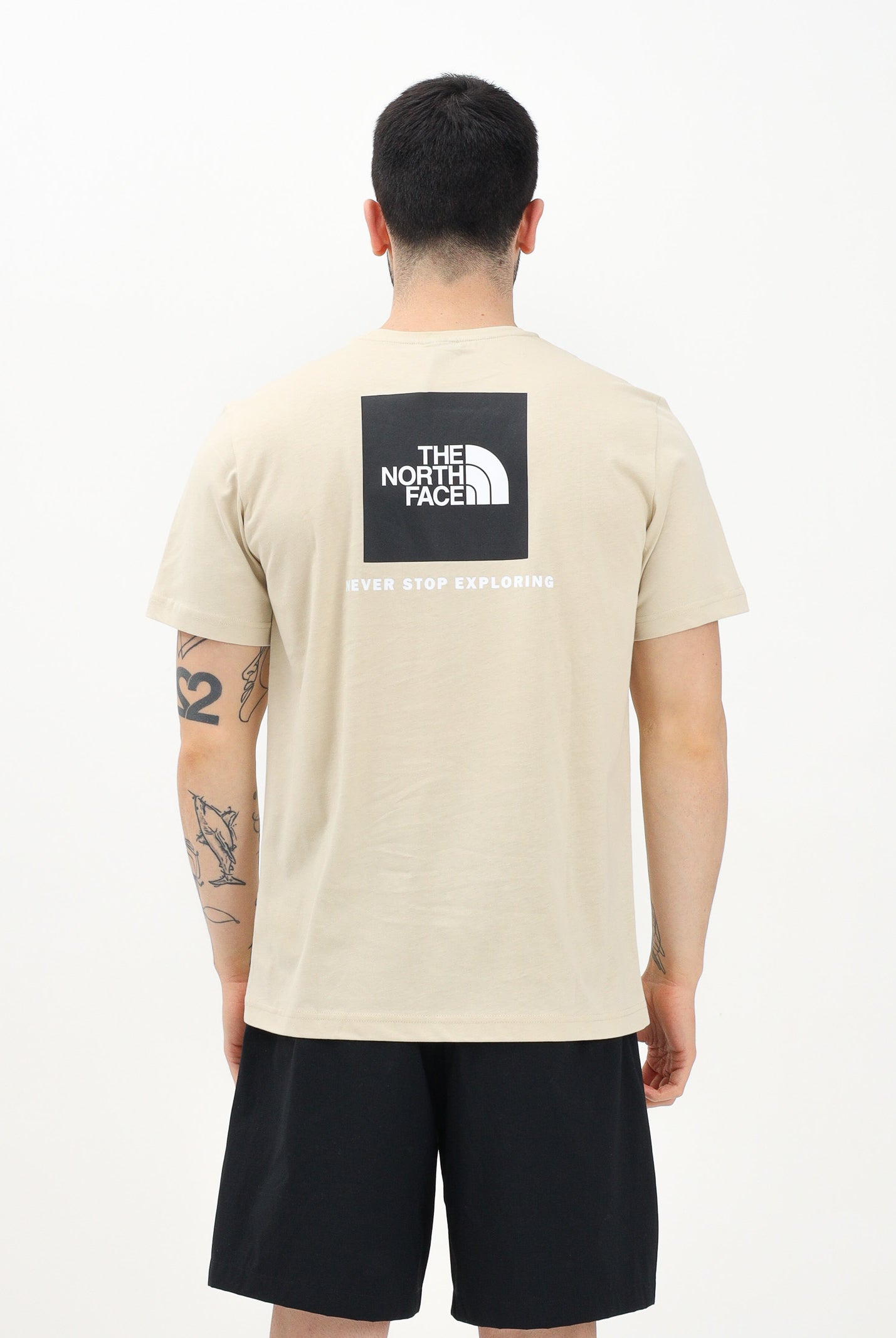 THE NORTH FACE T-shirt a manica corta NSE Reflective Box beige da uomo NF0A87NP3X41 . THE NORTH FACE