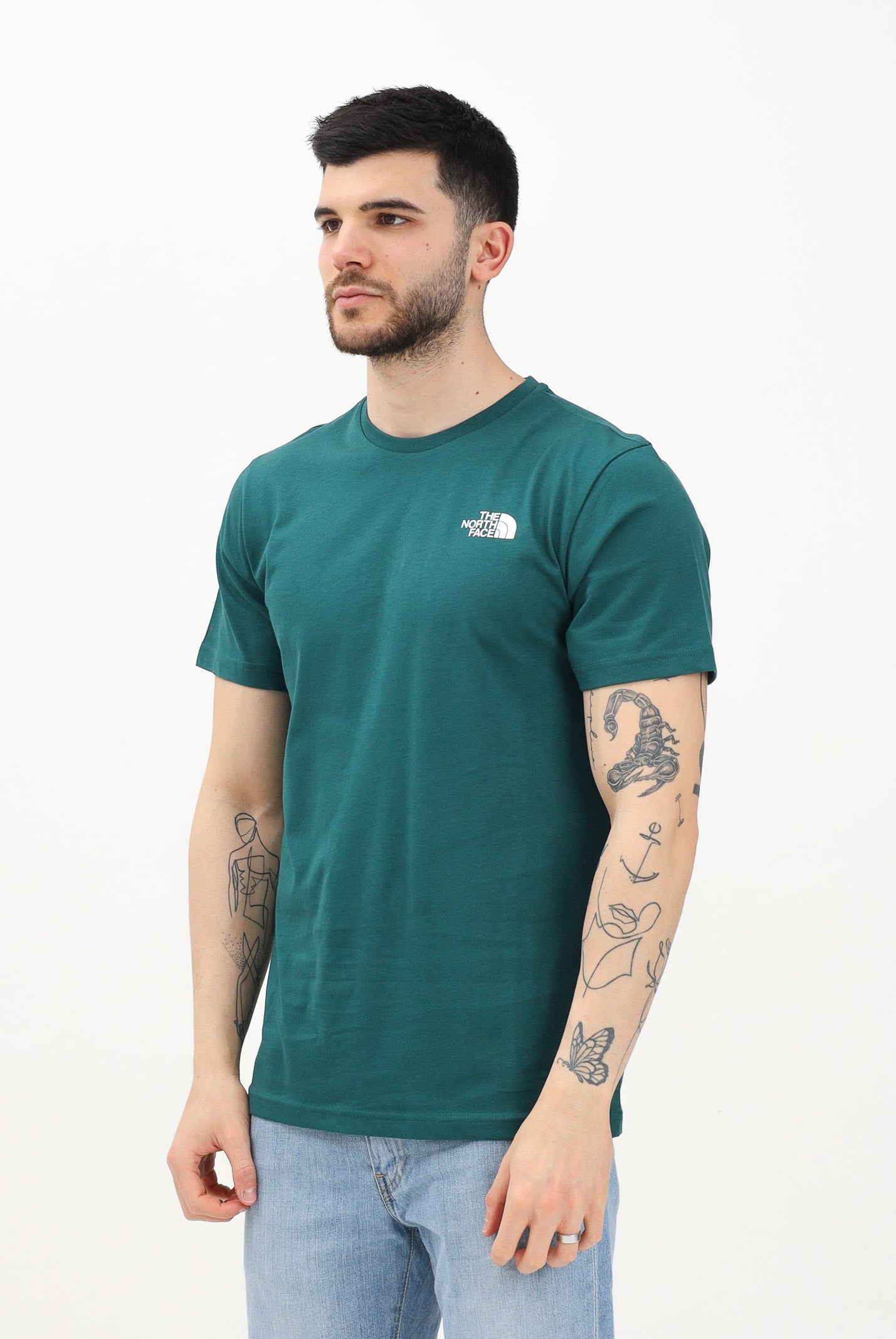 THE NORTH FACE T-shirt a manica corta NSE Reflective Box verde da uomo NF0A87NPA1B1 . THE NORTH FACE