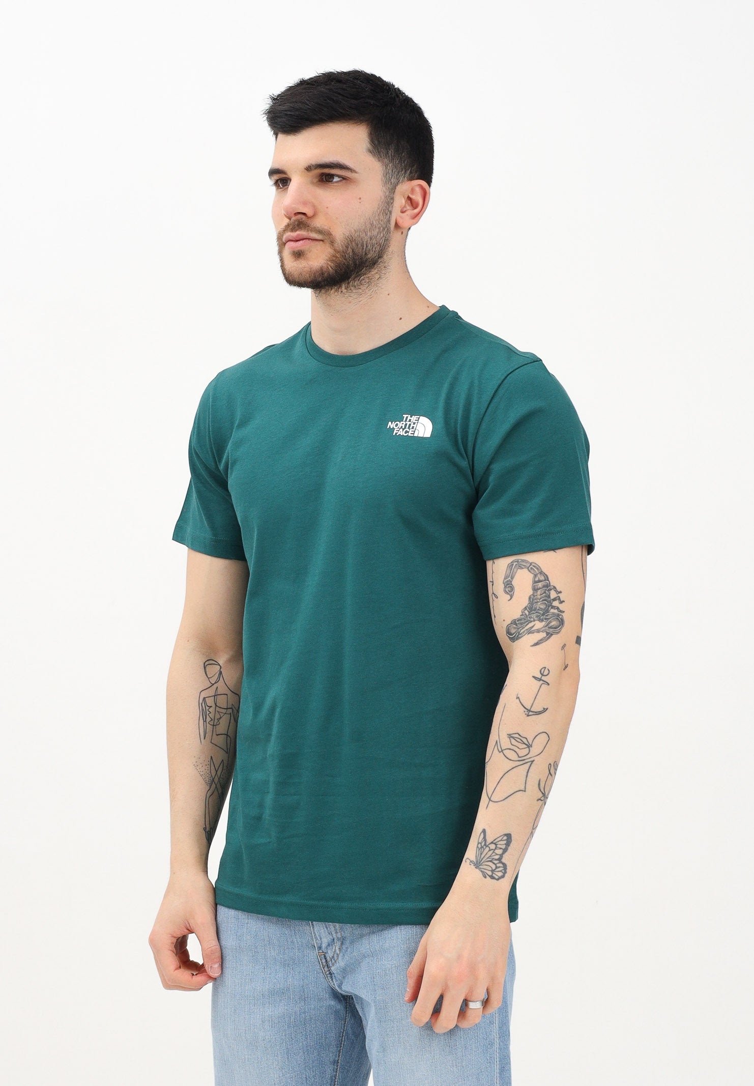 THE NORTH FACE T-shirt a manica corta NSE Reflective Box verde da uomo NF0A87NPA1B1 . THE NORTH FACE