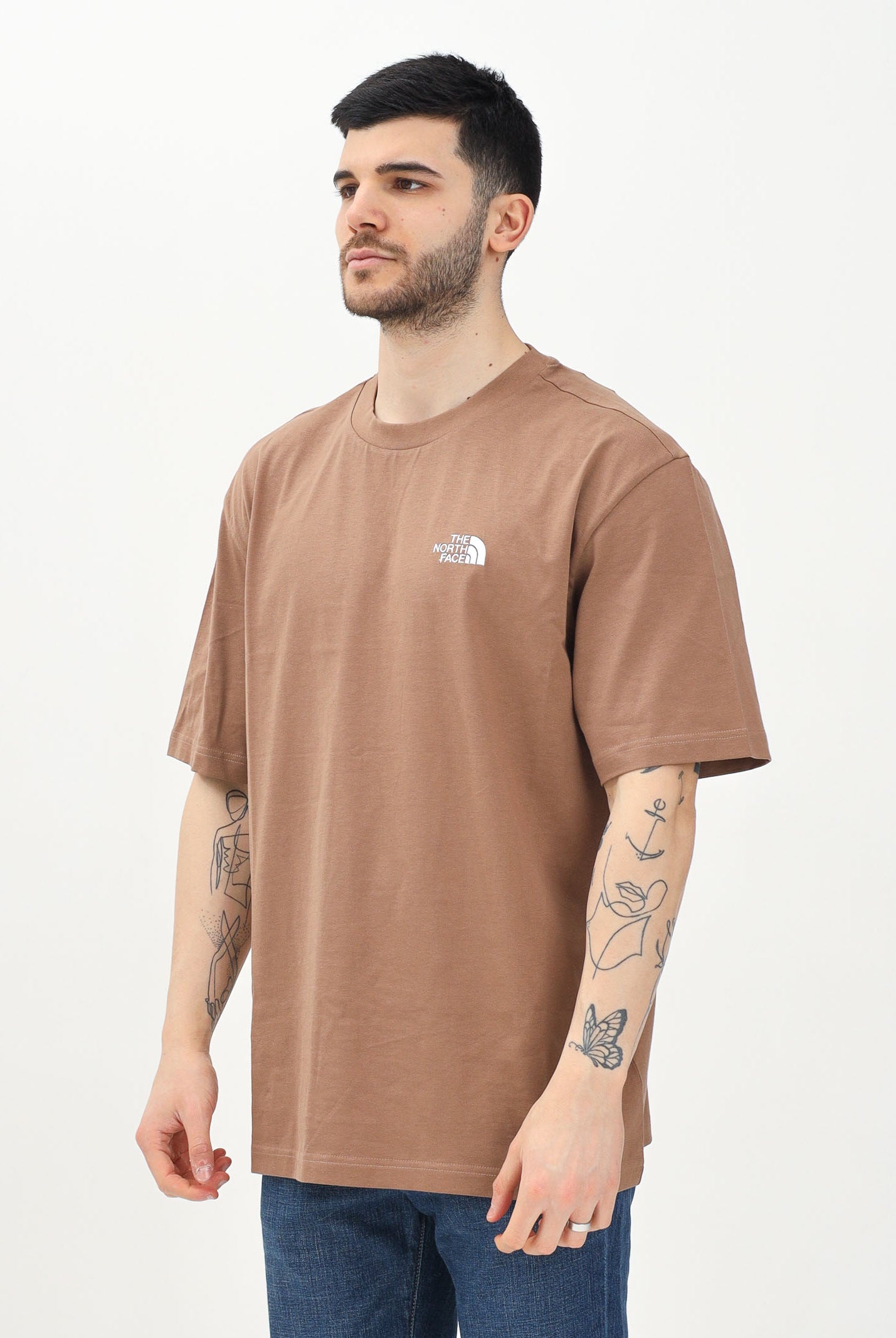 THE NORTH FACE T-shirt a manica corta Simple Dome marrone da uomo NF0A87NR6IH1 . THE NORTH FACE