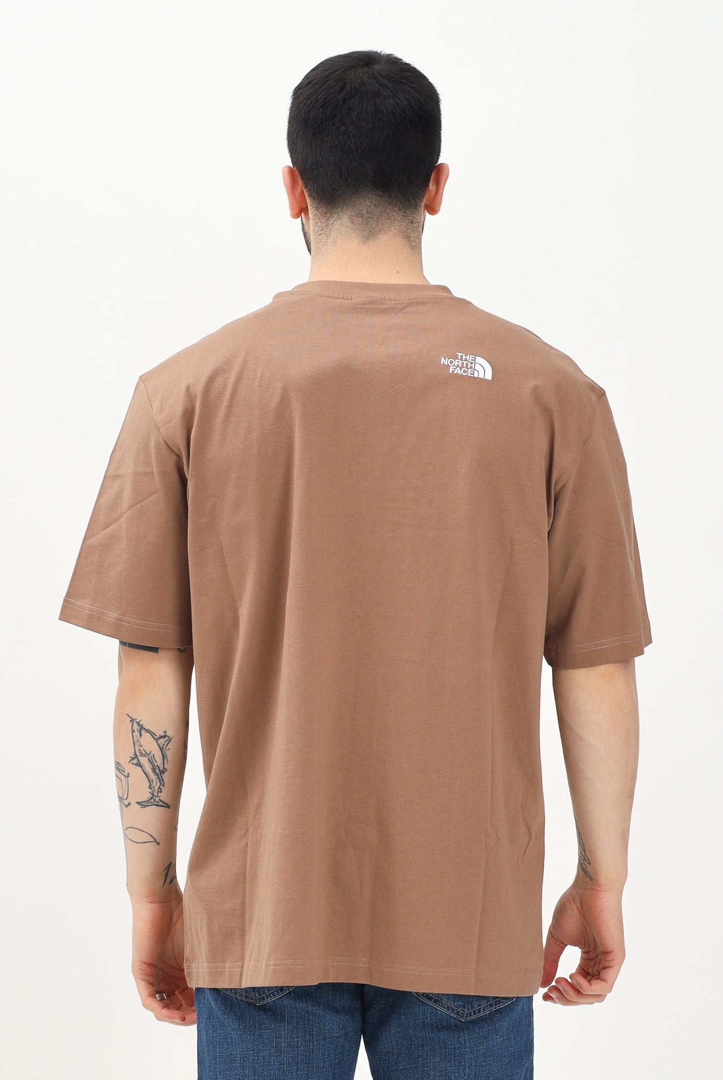 THE NORTH FACE T-shirt a manica corta Simple Dome marrone da uomo NF0A87NR6IH1 . THE NORTH FACE