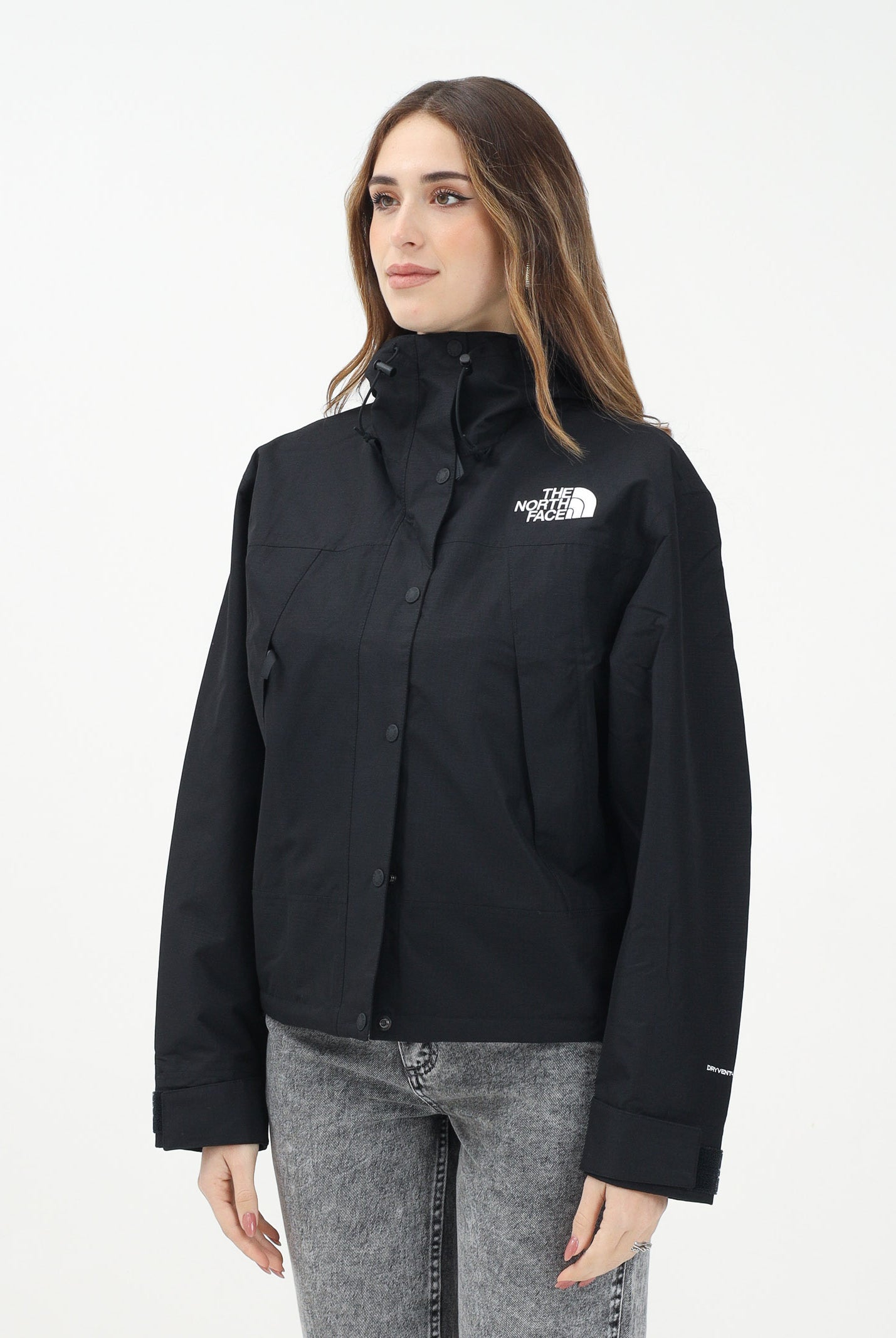 THE NORTH FACE Giacca a vento Mountain Mono nera da donna NF0A88YXJK31 . THE NORTH FACE
