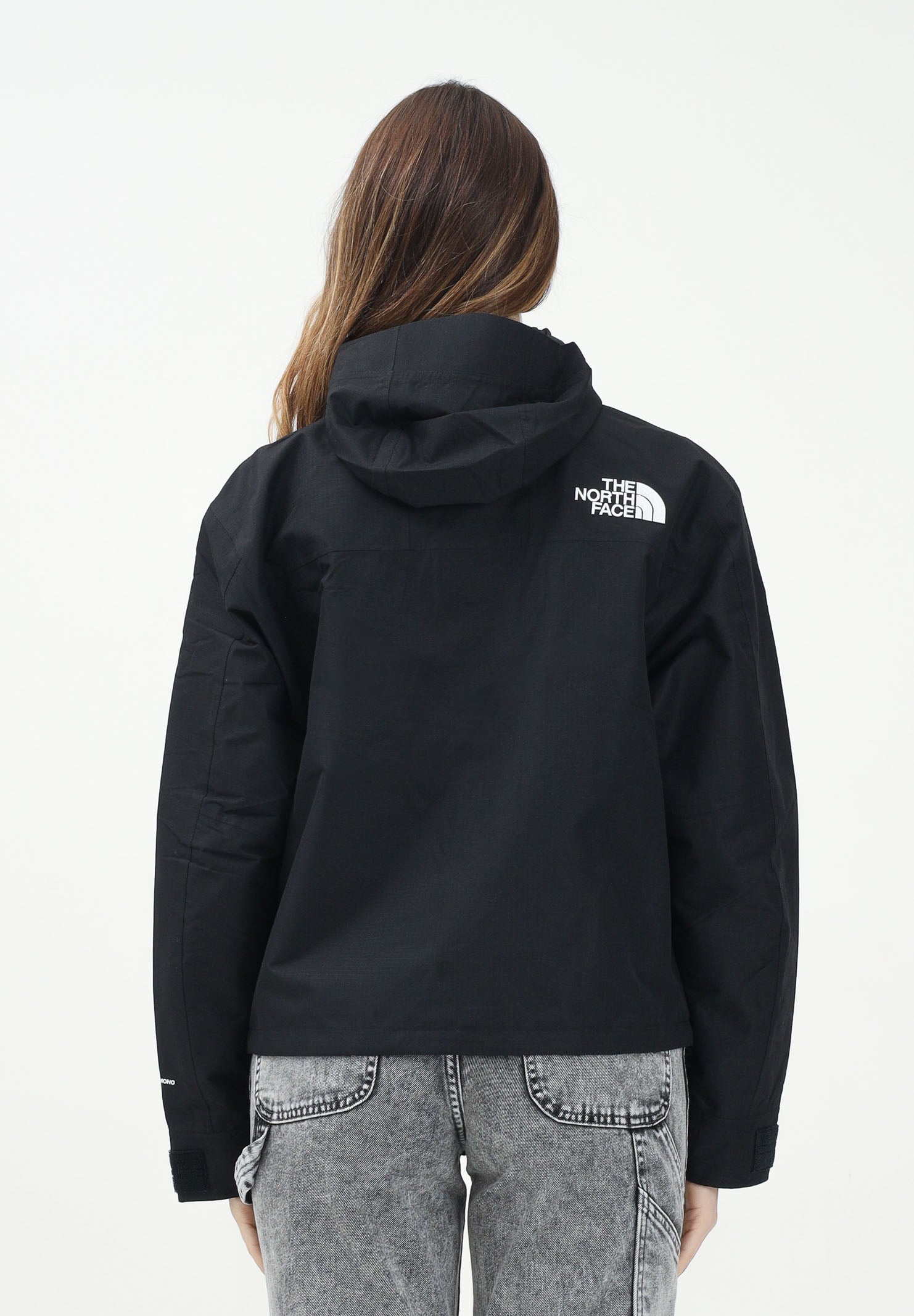 THE NORTH FACE Giacca a vento Mountain Mono nera da donna NF0A88YXJK31 . THE NORTH FACE